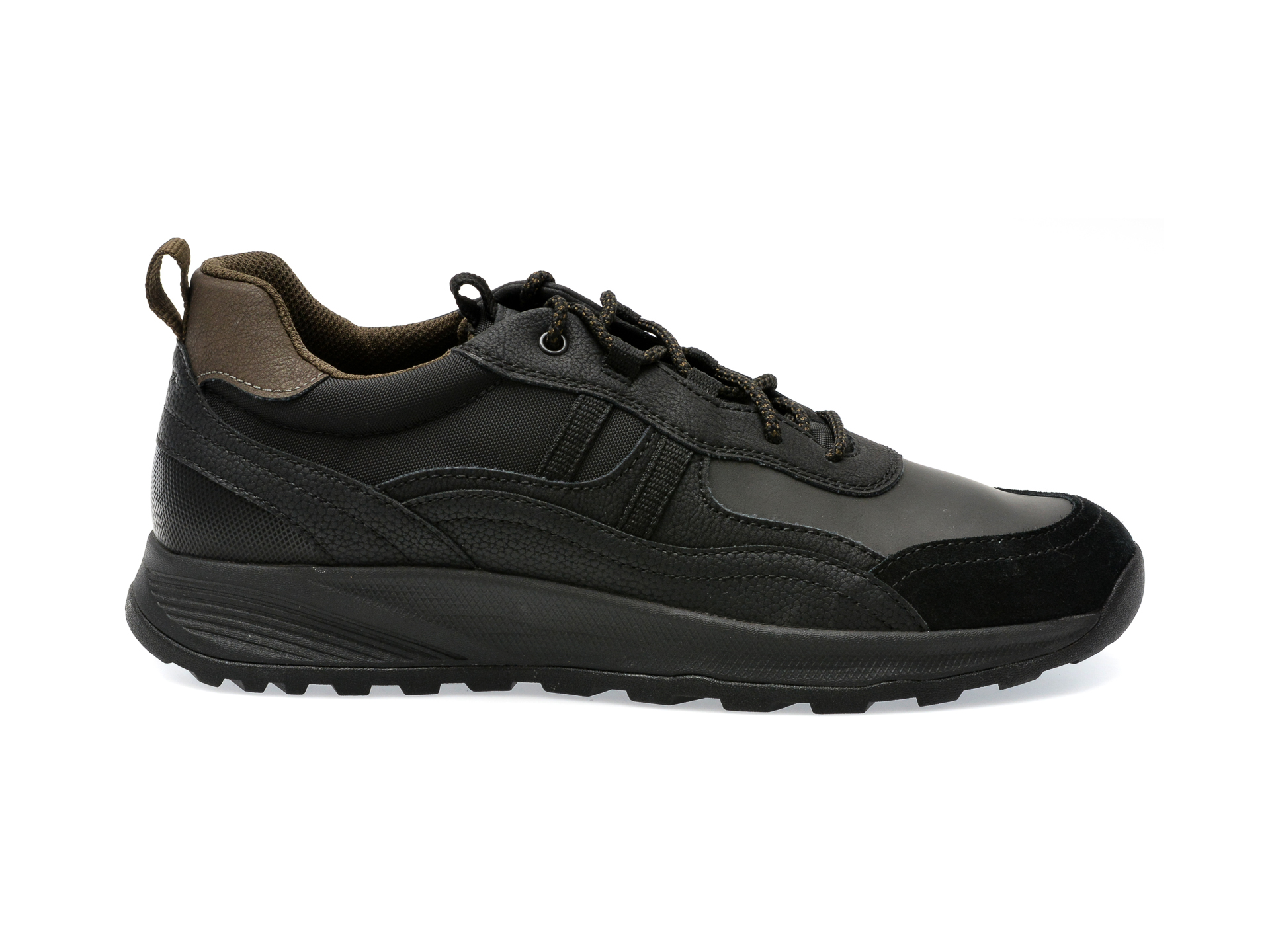 Pantofi GEOX negri, U36EYA, din piele ecologica