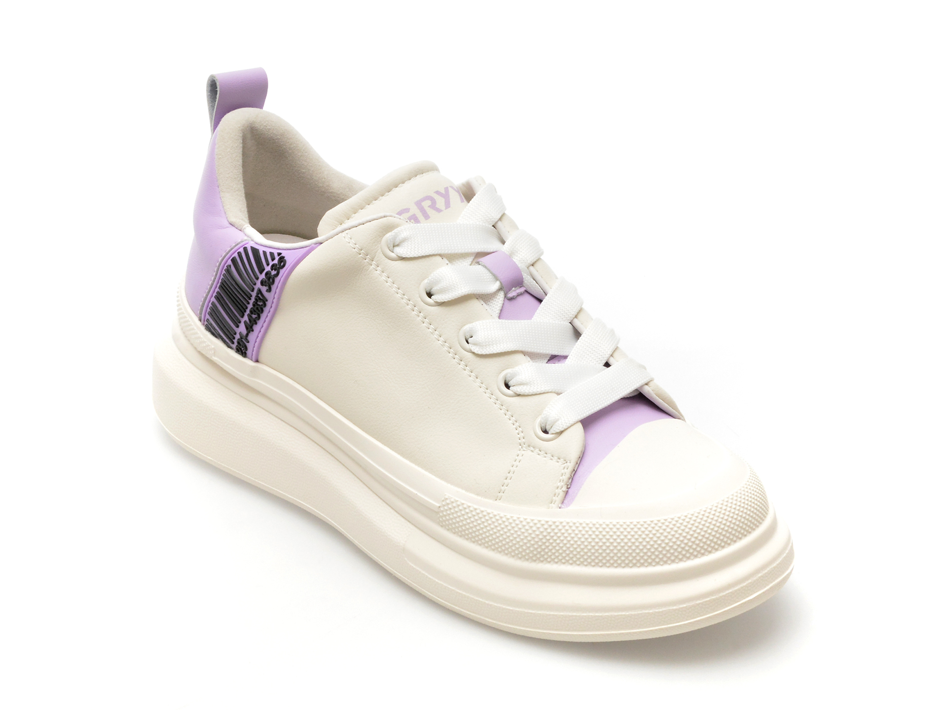 Pantofi GRYXX albi, 2301, din piele naturala