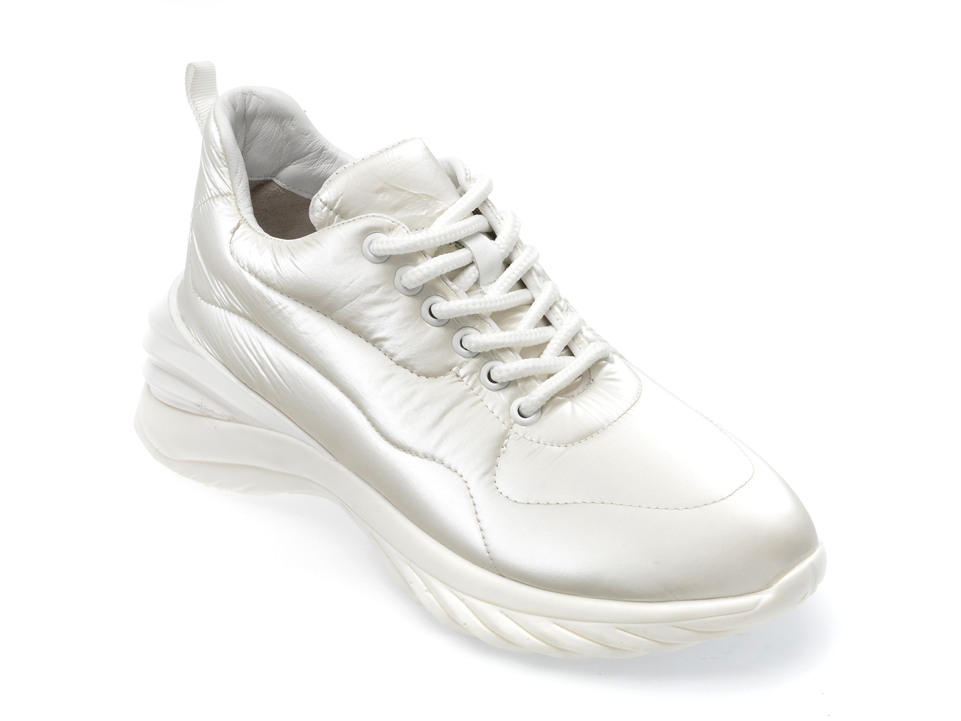 Pantofi GRYXX albi, P2411, din material textil /femei/pantofi imagine noua