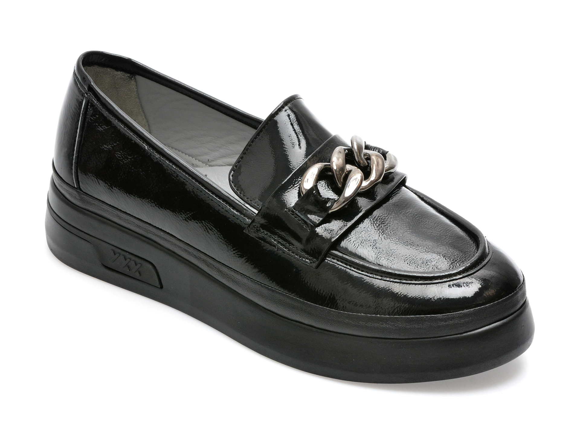 Pantofi GRYXX negri, 213911, din piele naturala lacuita
