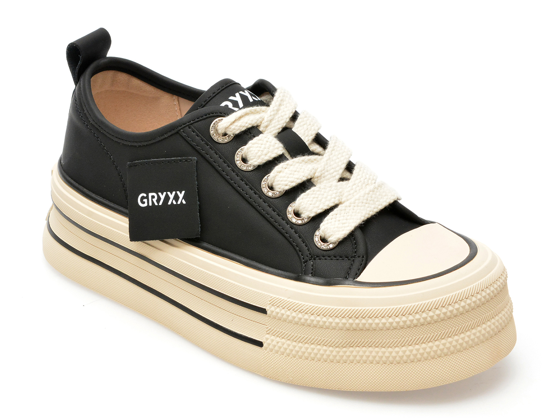 Pantofi GRYXX negri, 3013, din piele naturala