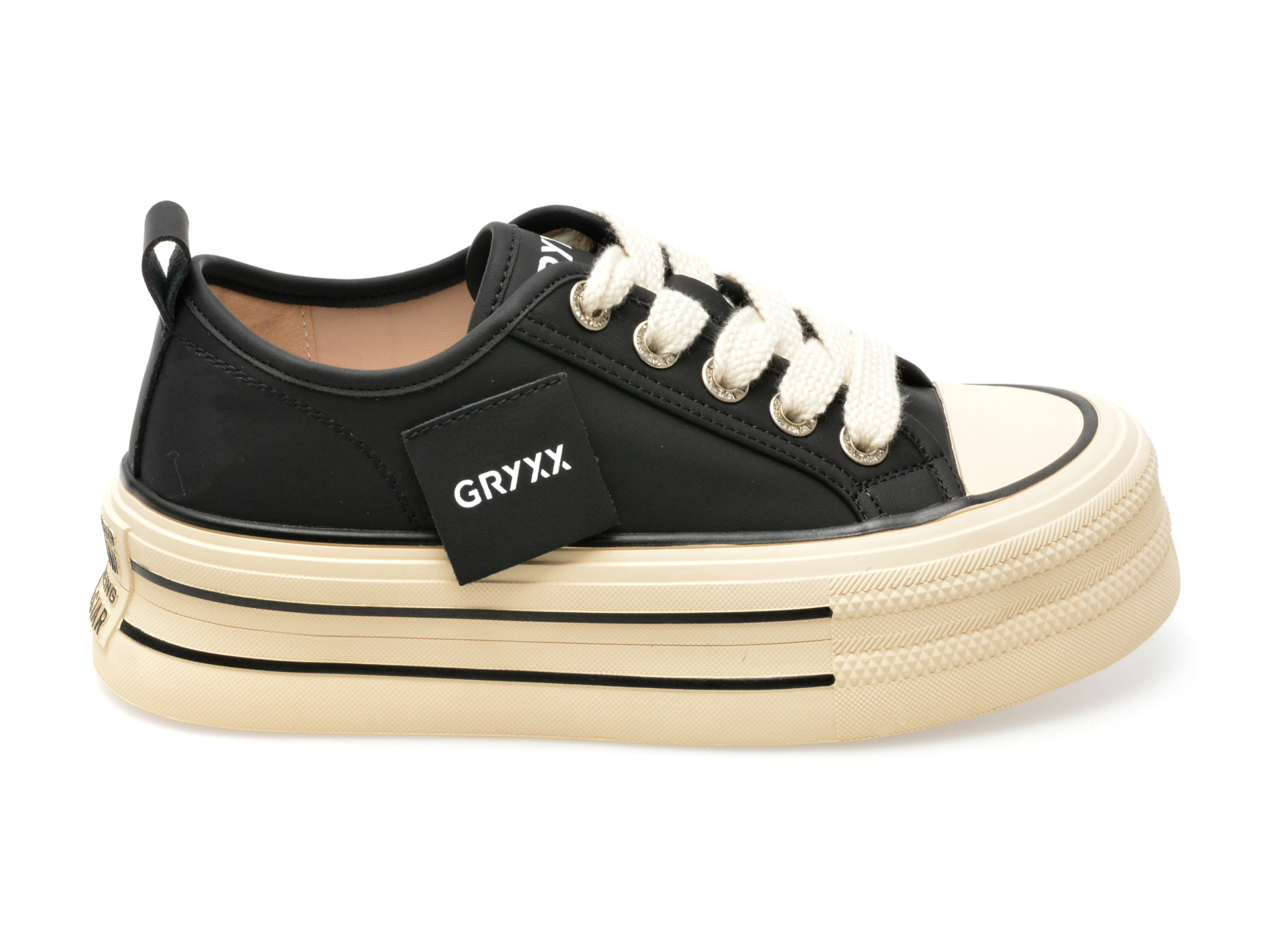 Pantofi GRYXX negri, 3013, din piele naturala