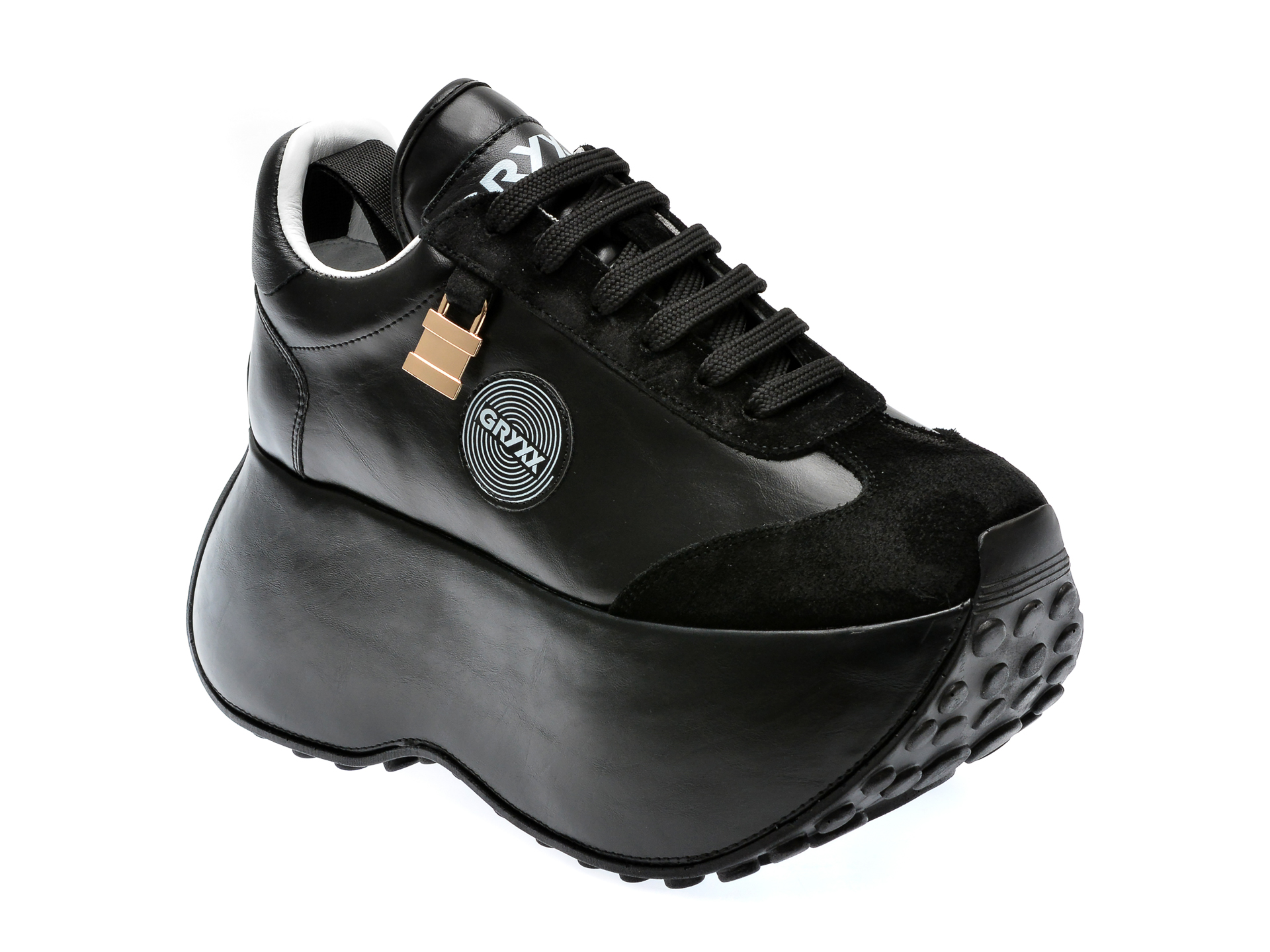 Pantofi GRYXX negri, A21, din piele ecologica