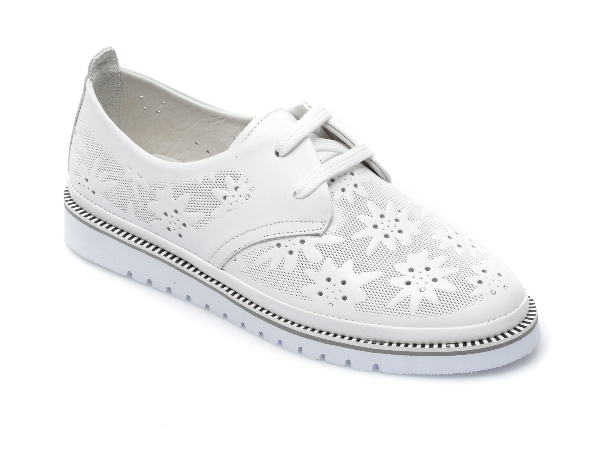 Pantofi IMAGE albi, 1272414, din piele naturala