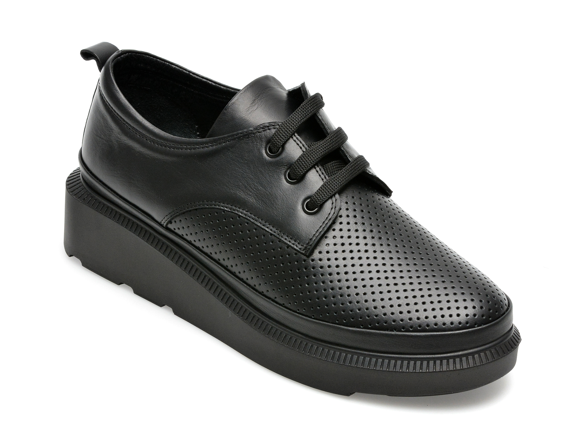 Pantofi IMAGE negri, 319206, din piele naturala