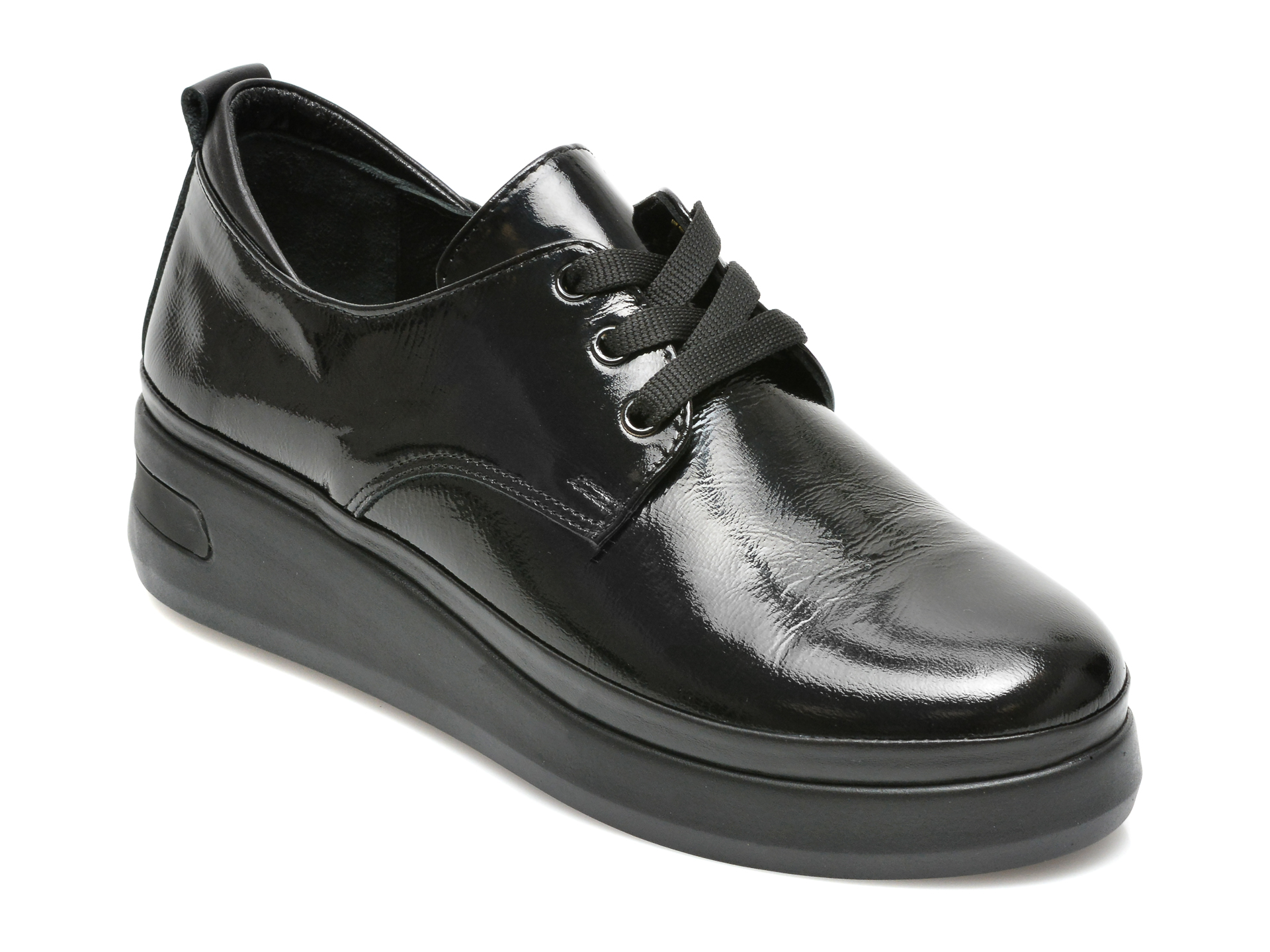 Pantofi IMAGE negri, 601475, din piele naturala lacuita 2022 ❤️ Pret Super tezyo.ro imagine noua 2022