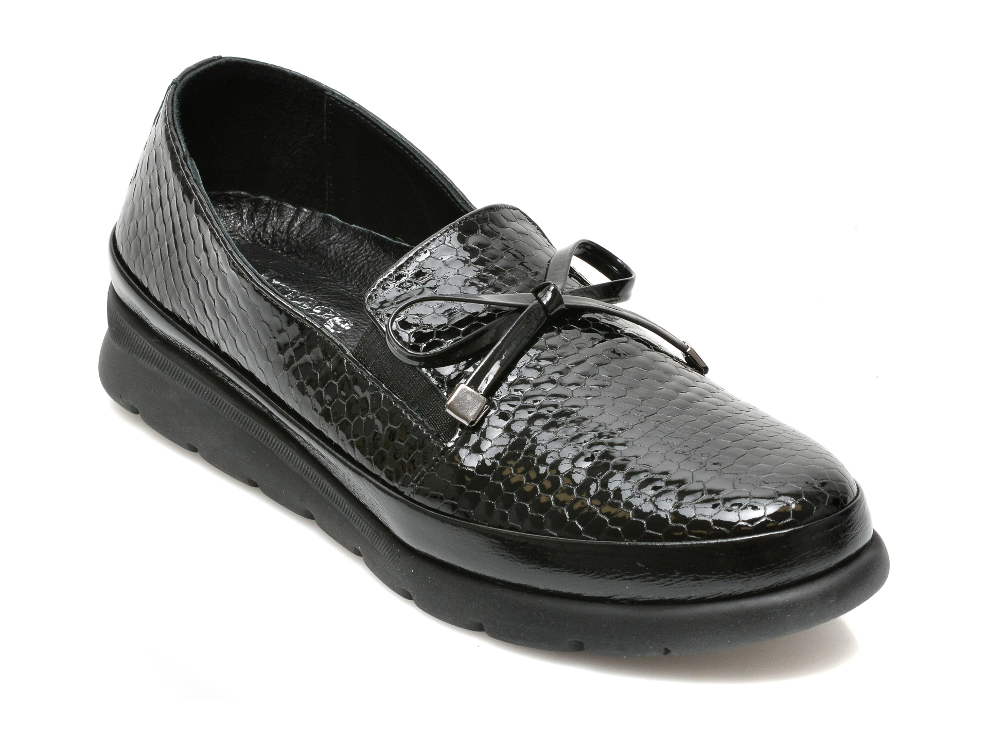 Pantofi IMAGE negri, 986154, din piele naturala lacuita