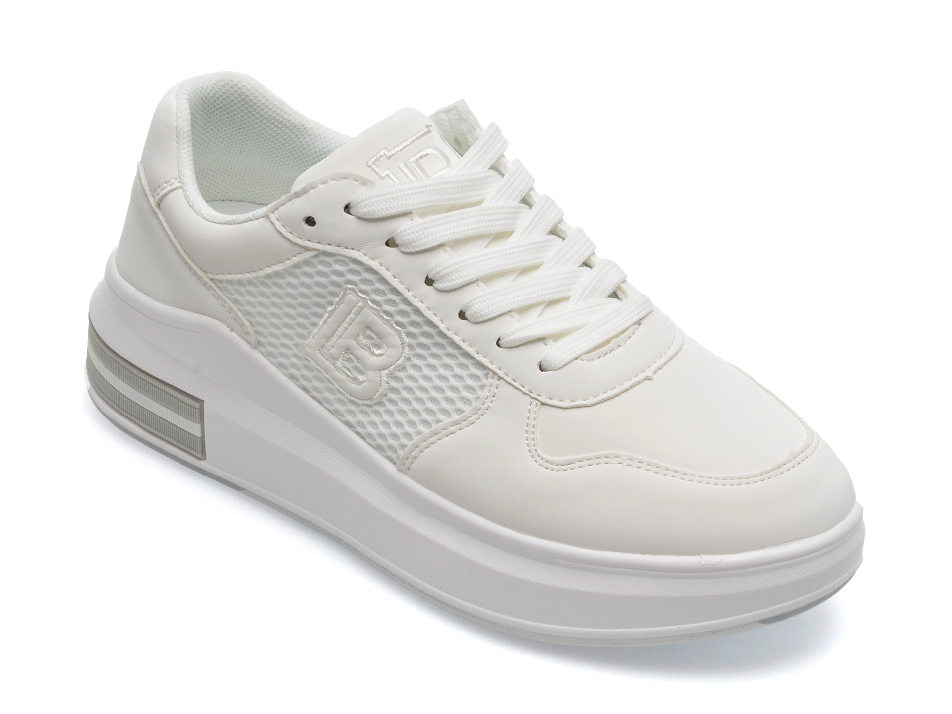 Pantofi LAURA BIAGIOTTI albi, 8005, din piele ecologica