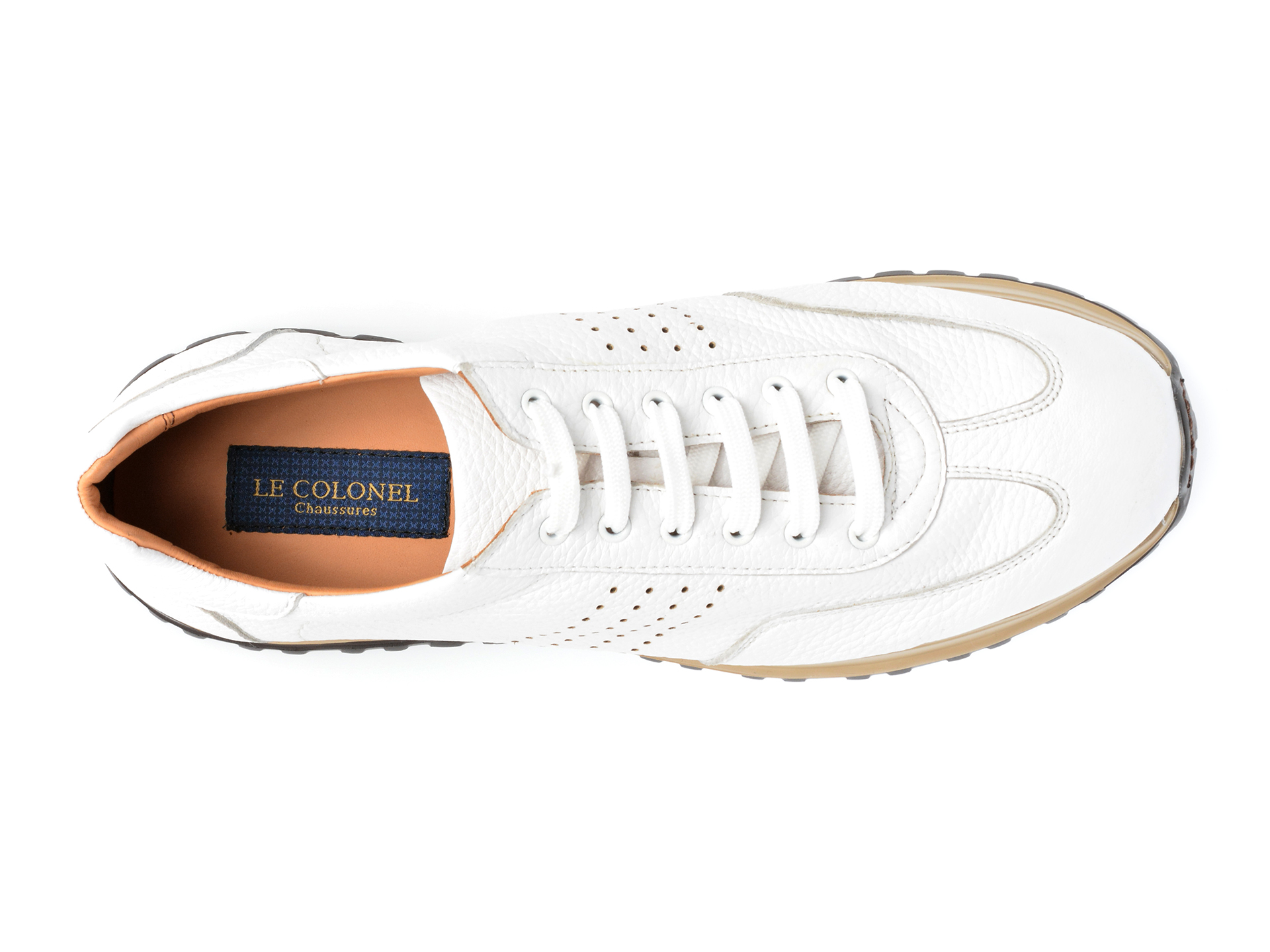 Poze Pantofi LE COLONEL albi, 62818, din piele naturala Tezyo