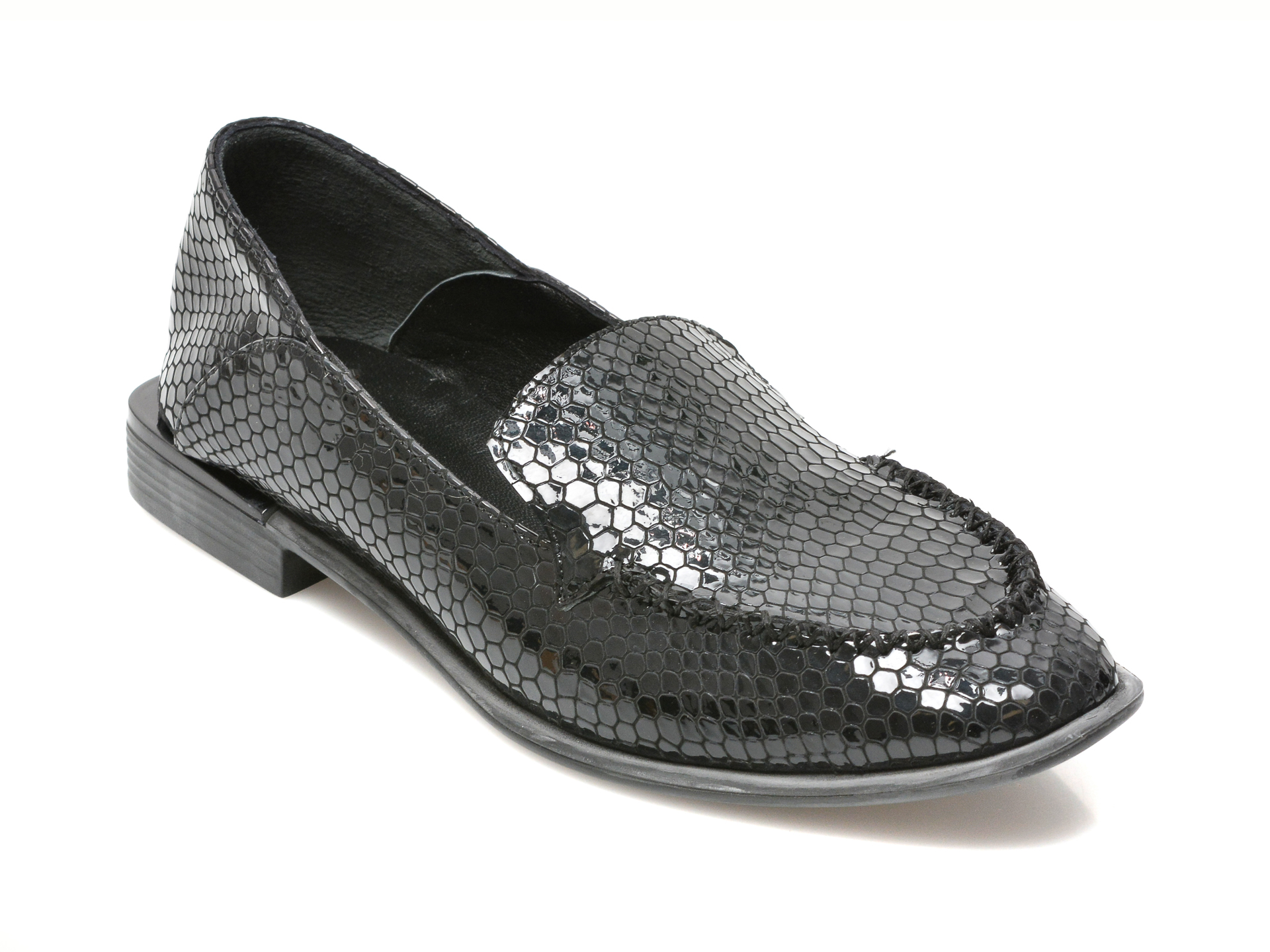 Pantofi LOLILELLA bleumarin, 1400, din piele croco