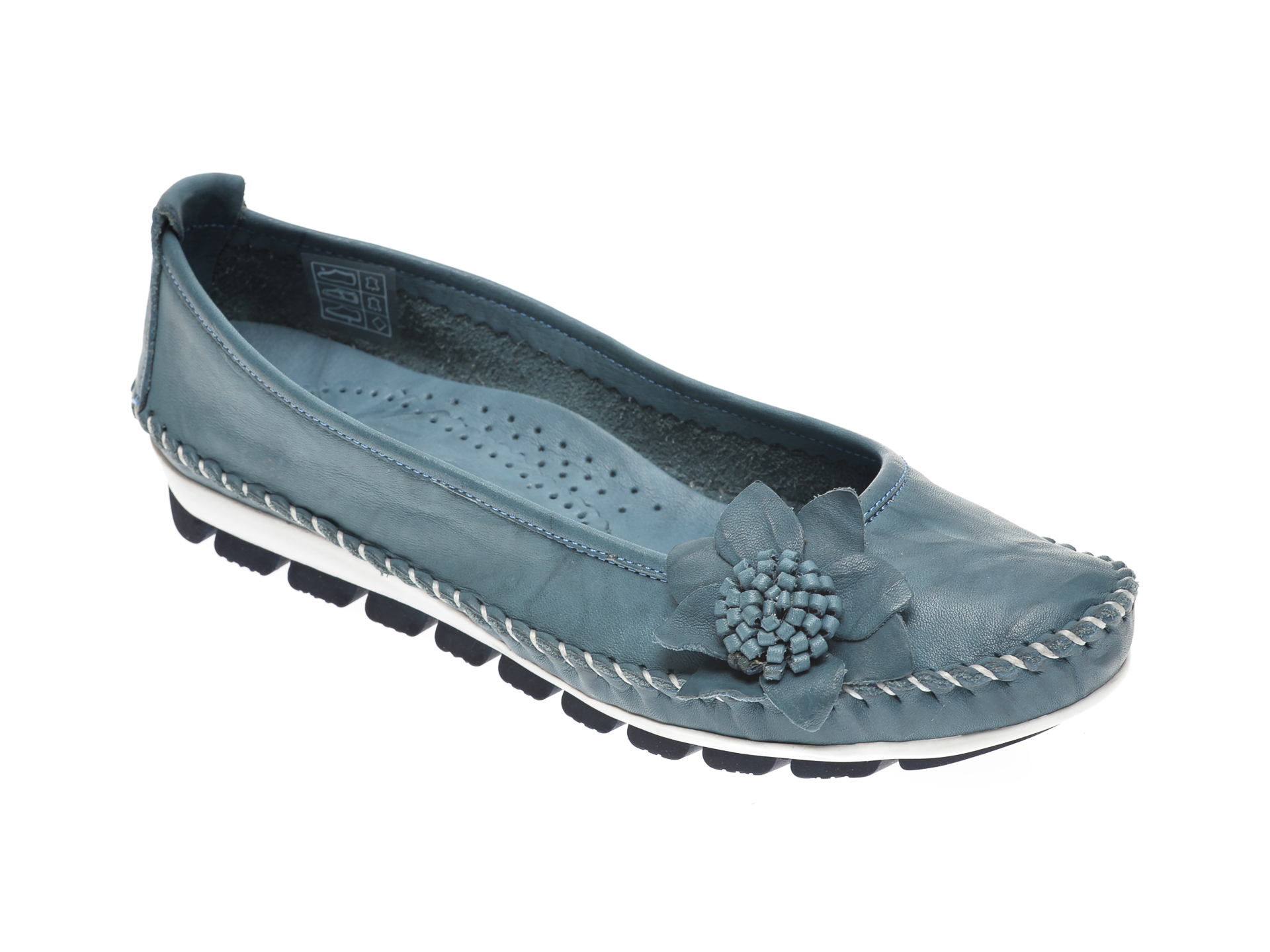 Pantofi MANLISA albastri, 127, din piele naturala