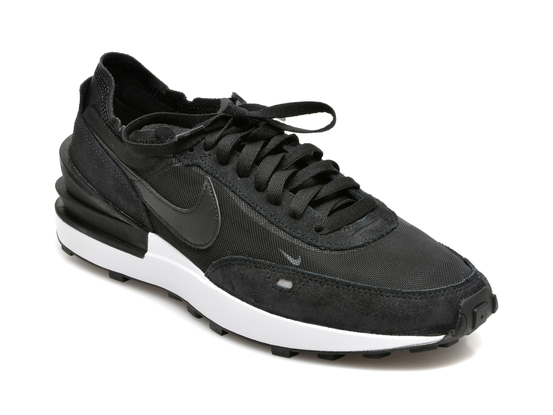 Pantofi NIKE negri, NIKE WAFFLE ONE, din material textil Nike imagine reduceri