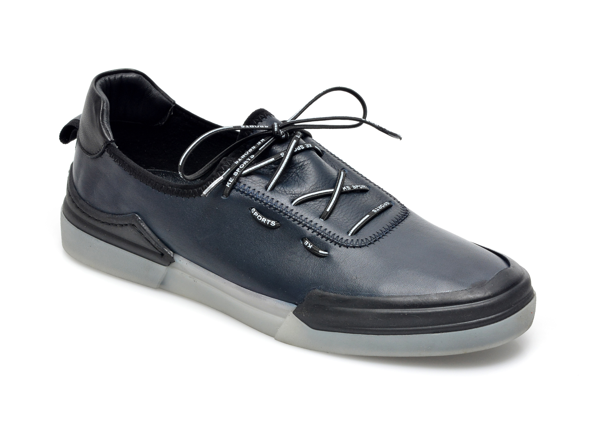 Pantofi OTTER bleumarin, 21401, din piele naturala