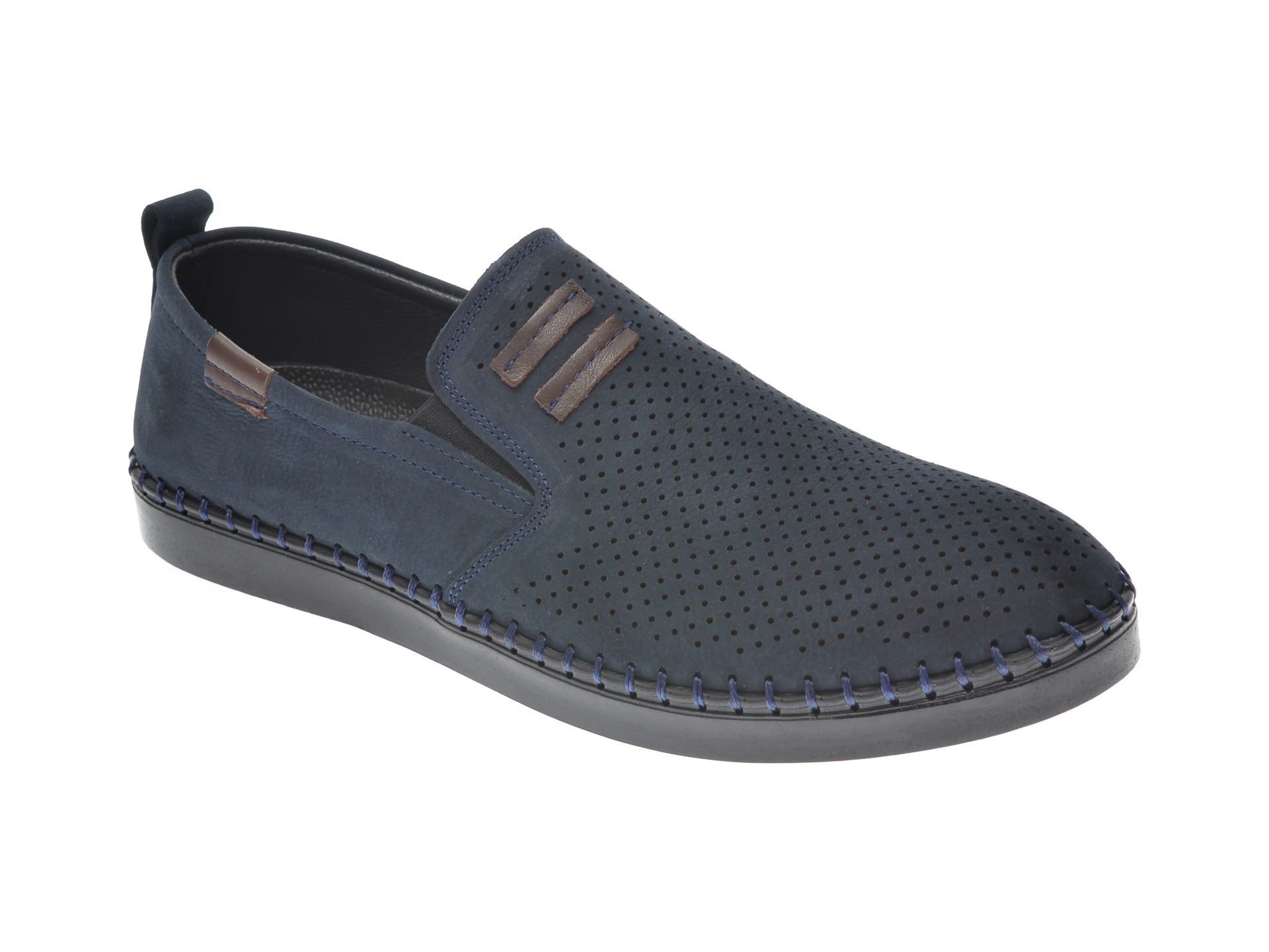 Pantofi OTTER bleumarin, 2870, din nabuc