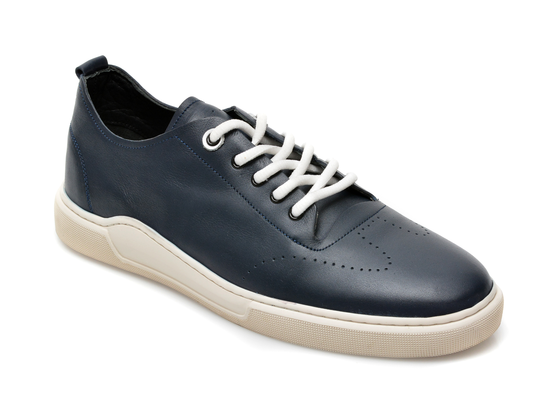Pantofi OTTER bleumarin, 48701, din piele naturala