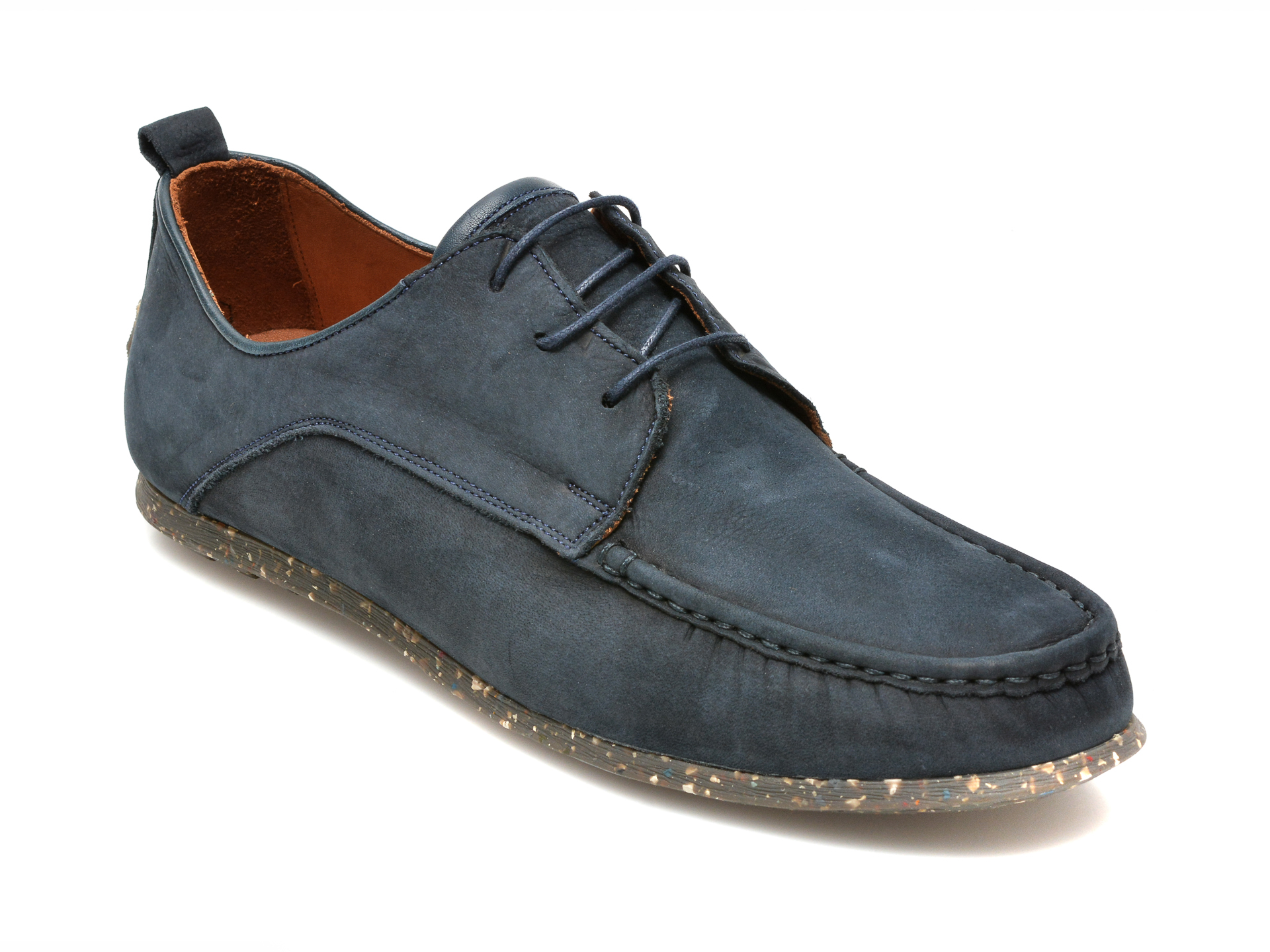 Pantofi OTTER bleumarin, 6740, din nabuc Otter