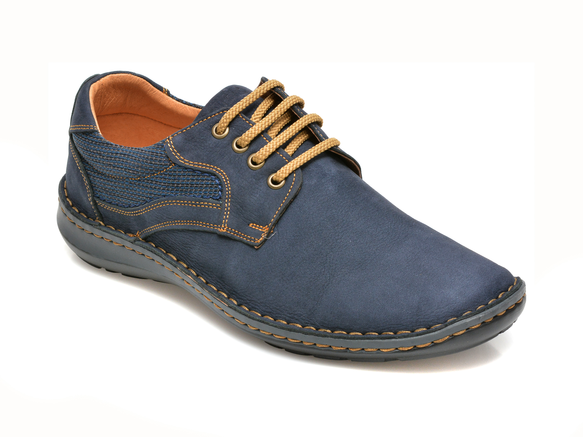 Pantofi OTTER bleumarin, 9549, din nabuc