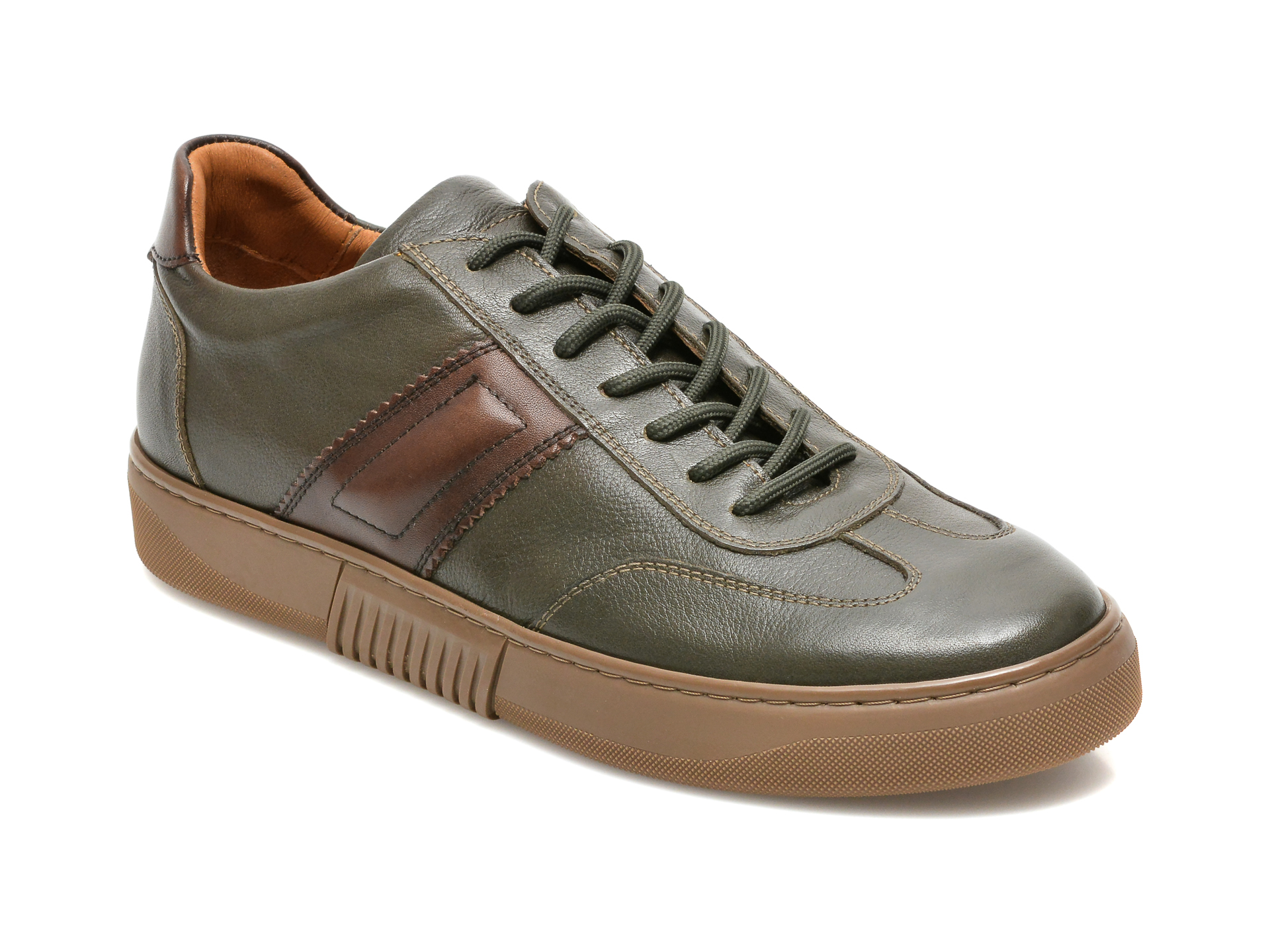 Pantofi OTTER kaki, 8625, din piele naturala 2022 ❤️ Pret Super tezyo.ro imagine noua 2022