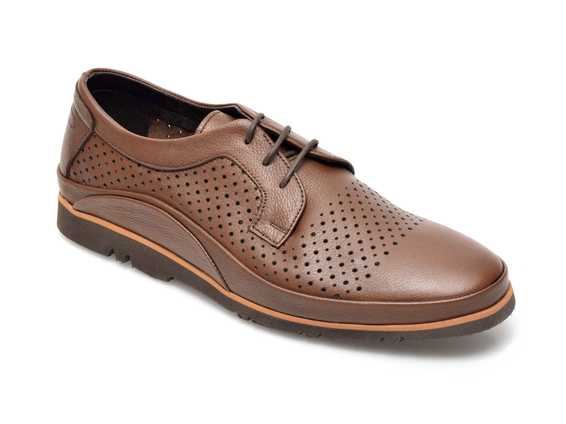 Pantofi OTTER maro, M5542, din piele naturala