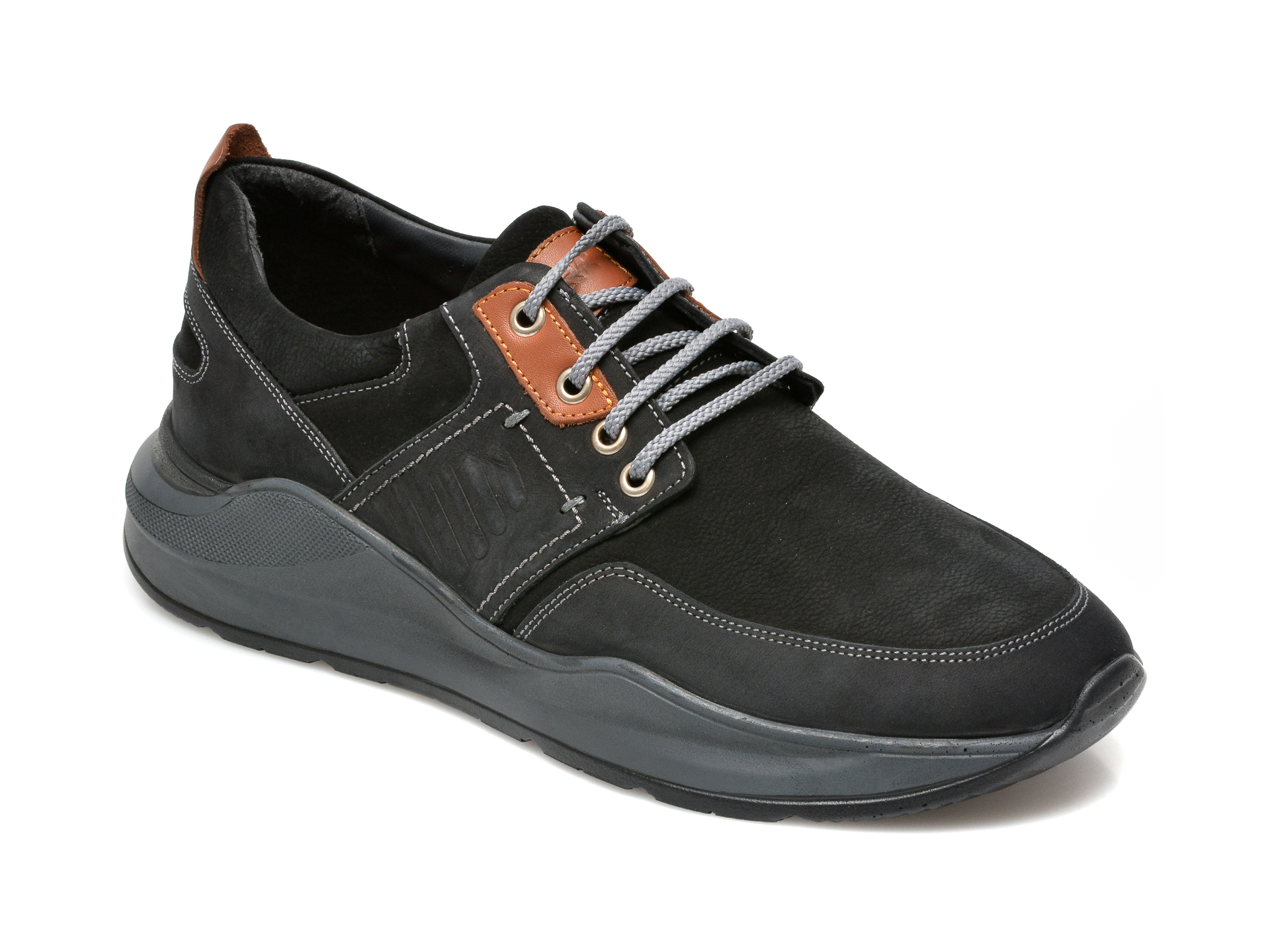 Pantofi OTTER negri, 2155193, din piele intoarsa 2022 ❤️ Pret Super tezyo.ro imagine noua 2022
