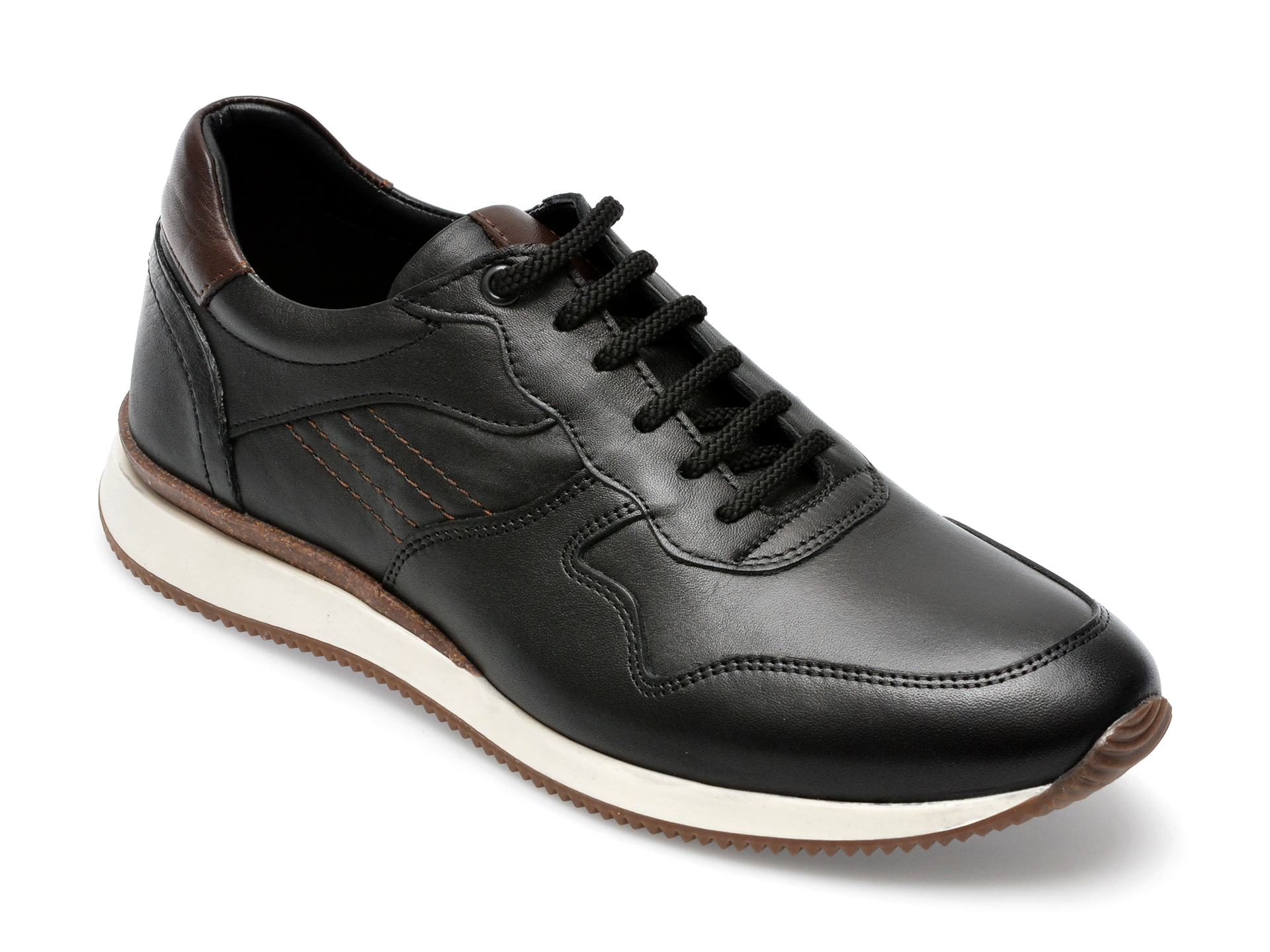 Pantofi OTTER negri, 231107, din piele naturala barbati 2023-10-03 3