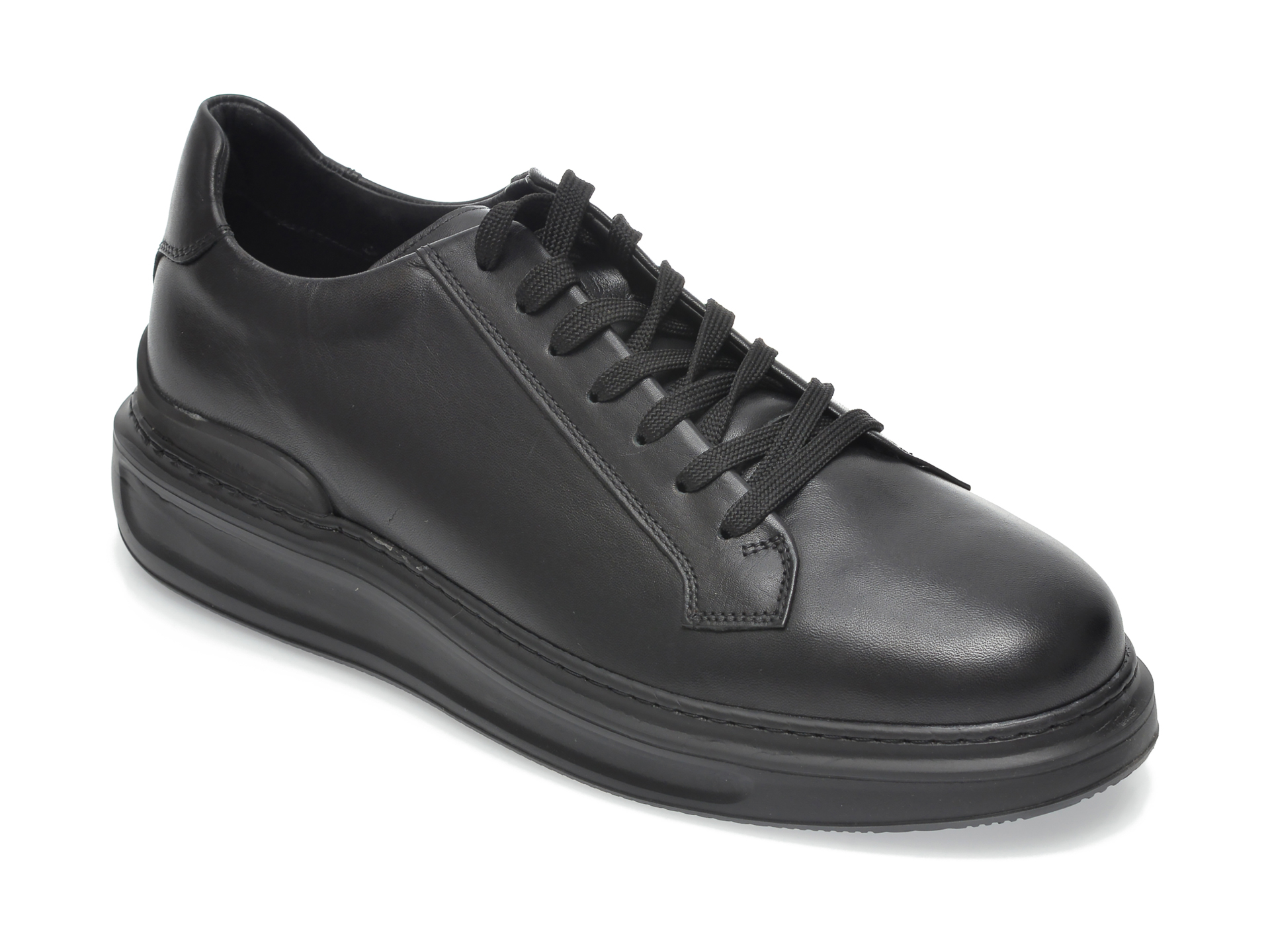 Pantofi OTTER negri, 9155, din piele naturala