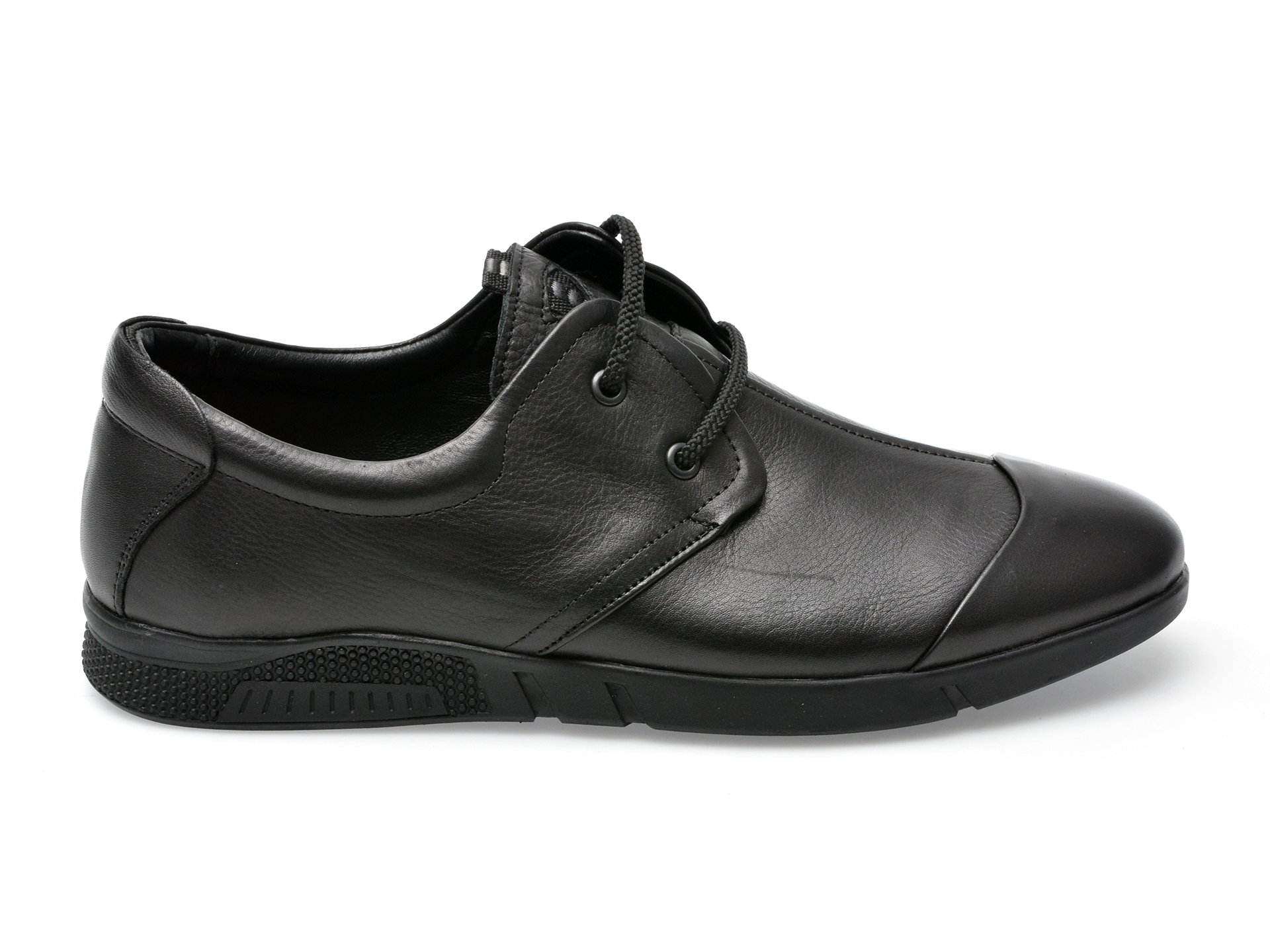 Poze Pantofi OTTER negri, 99110, din piele naturala Tezyo