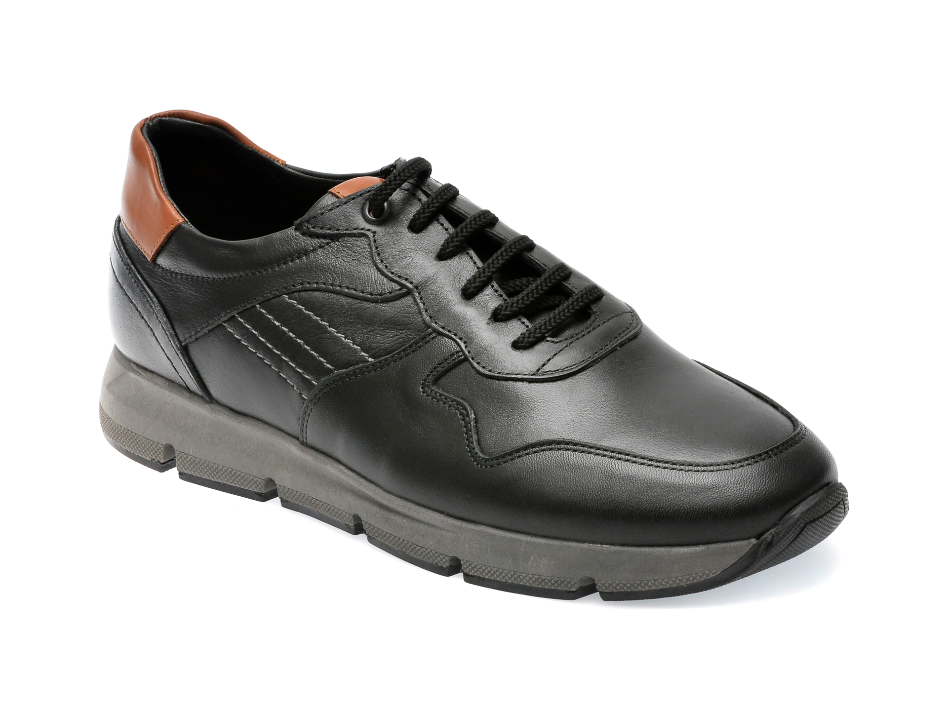 Pantofi OTTER negri, A3211, din piele naturala barbati 2023-09-22
