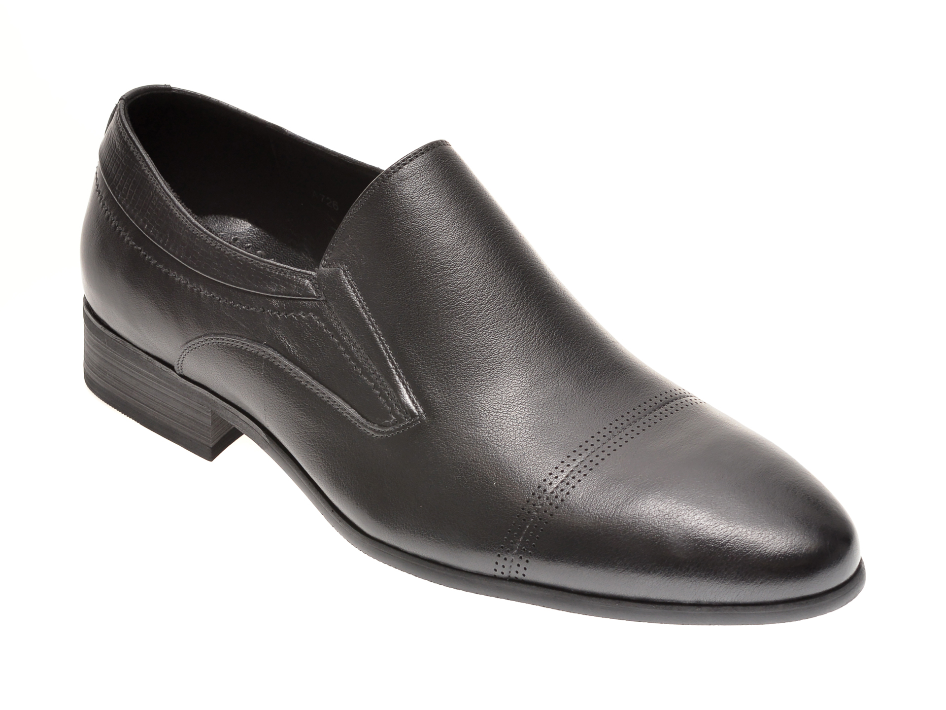 Pantofi OTTER negri, A726, din piele naturala