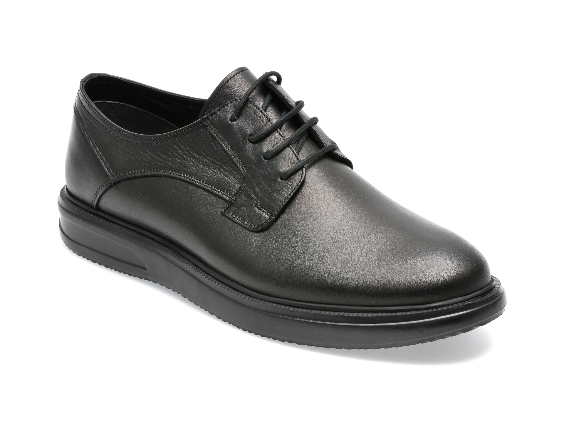 Pantofi OTTER negri, E721, din piele naturala