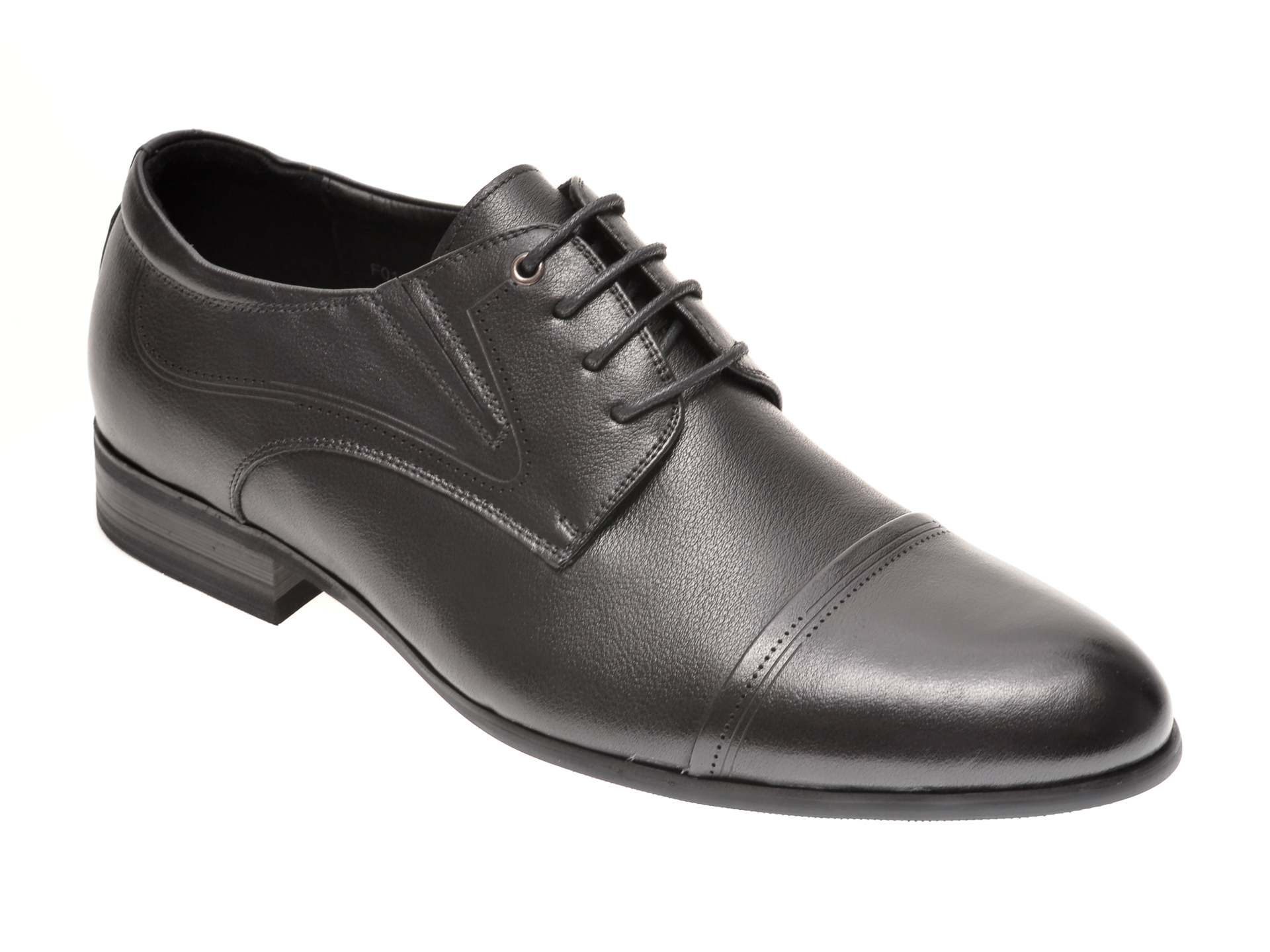 Pantofi OTTER negri, F01891, din piele naturala