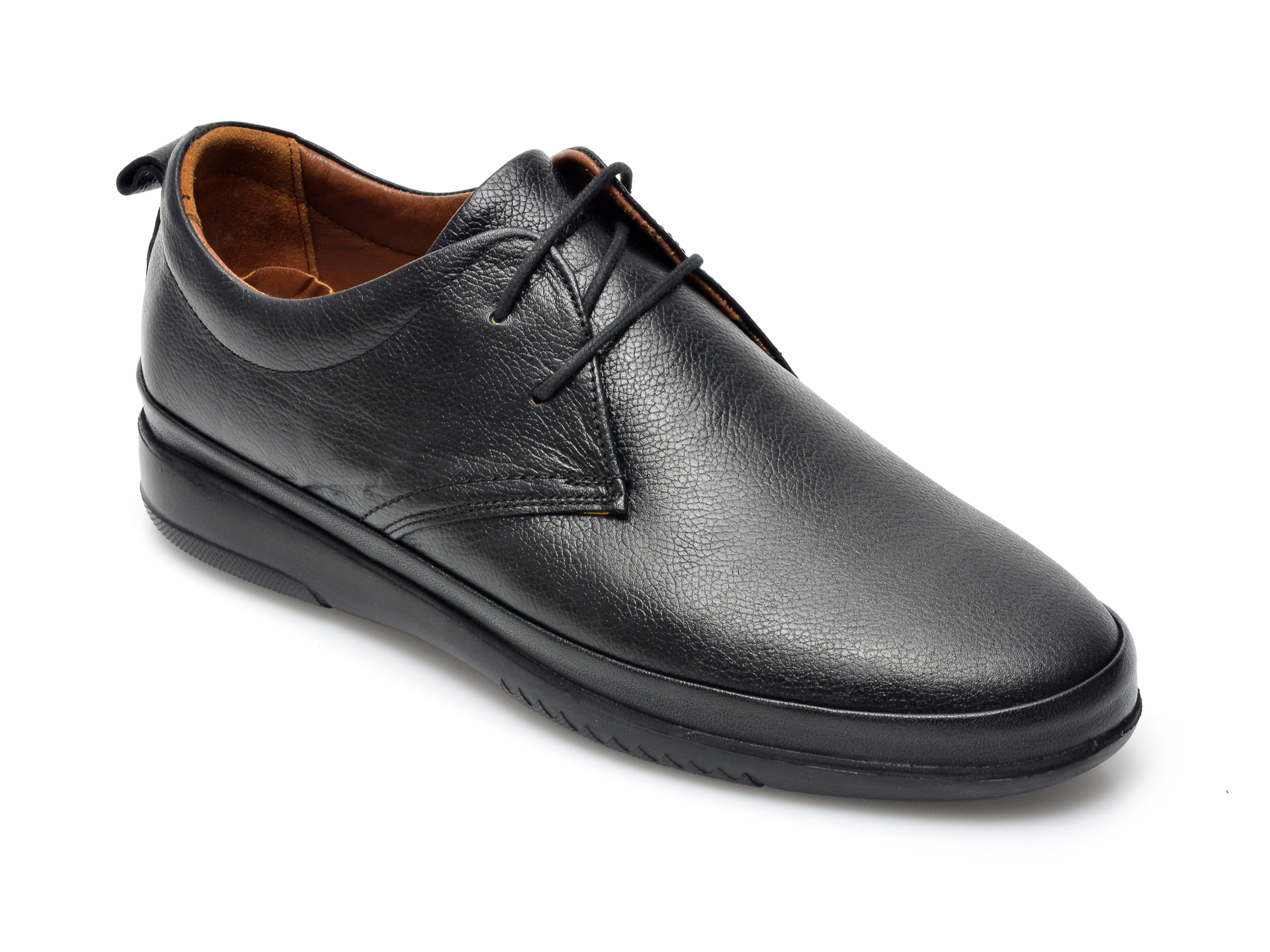 Pantofi OTTER negri, M5380, din piele naturala