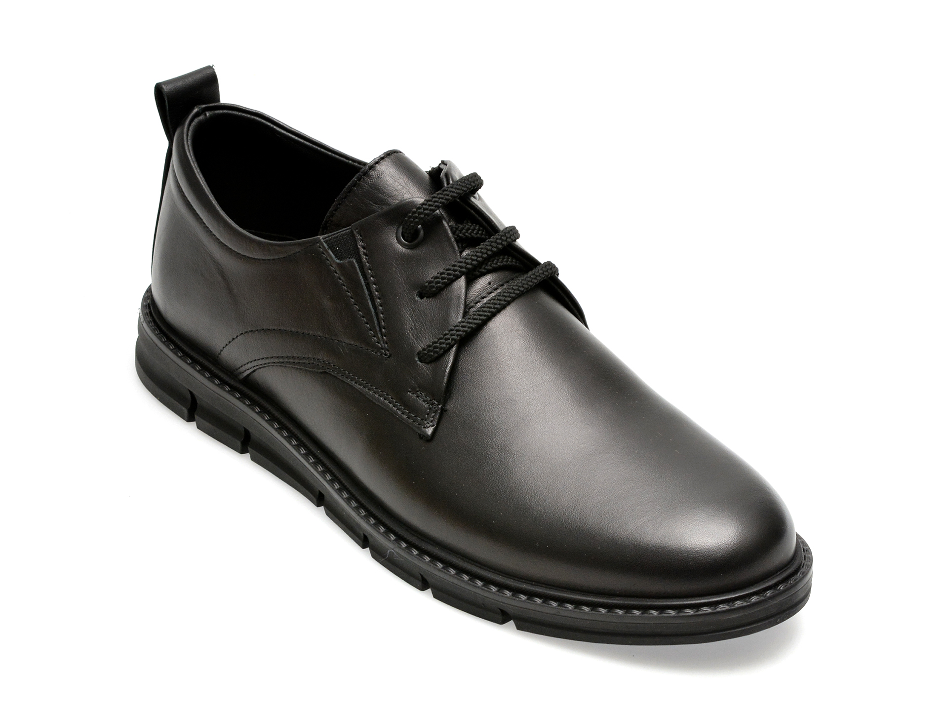 Pantofi OTTER negri, TTR1, din piele naturala barbati 2023-09-22