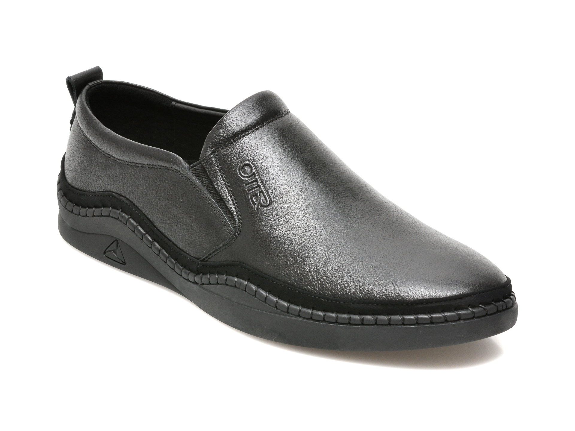 Pantofi OTTER negri, YD01206, din piele naturala Otter imagine reduceri