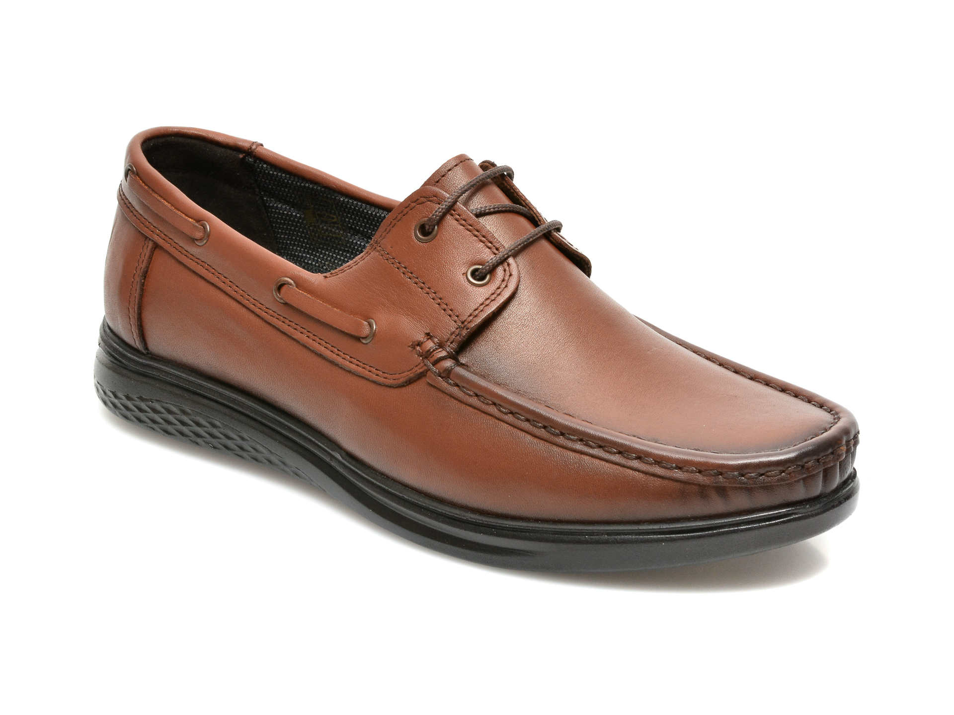 Pantofi OZIYS maro, 1904, din piele naturala