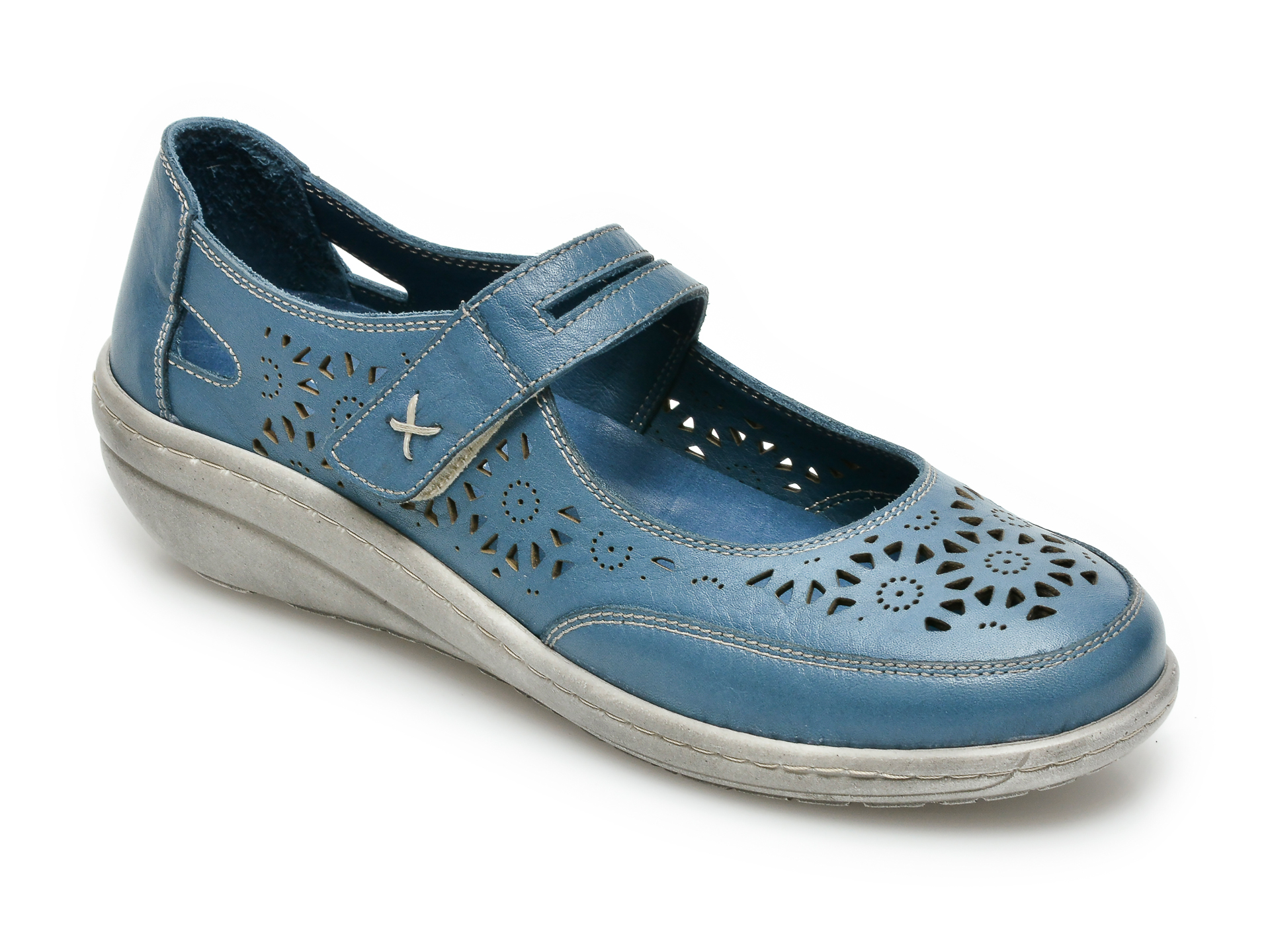 Pantofi PASS COLLECTION bleumarin, 62050, din piele naturala