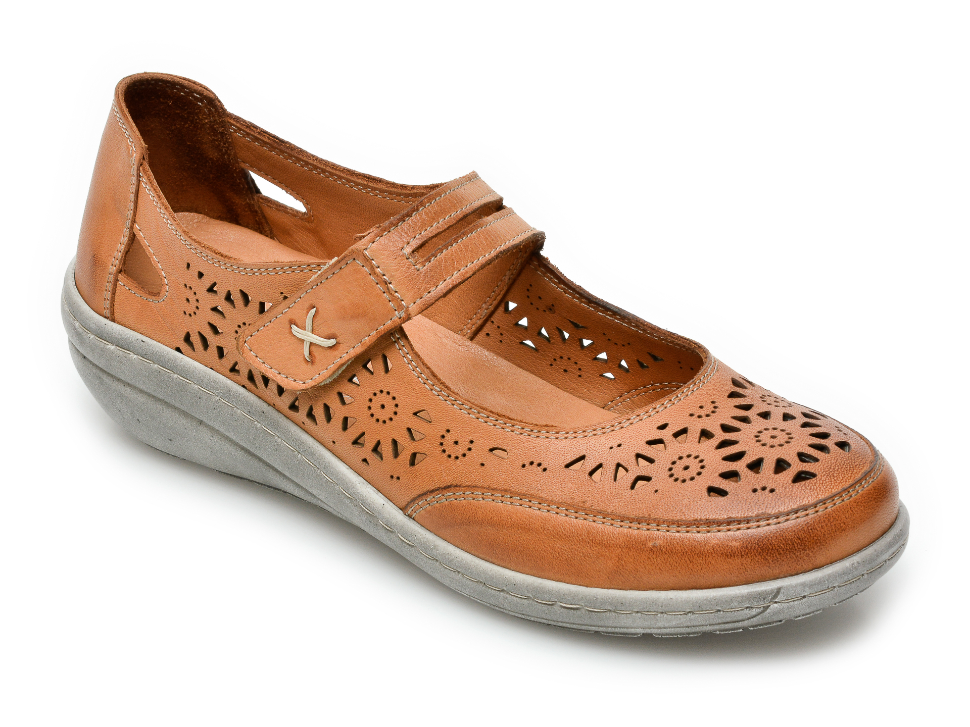 Pantofi PASS COLLECTION maro, 62050, din piele naturala