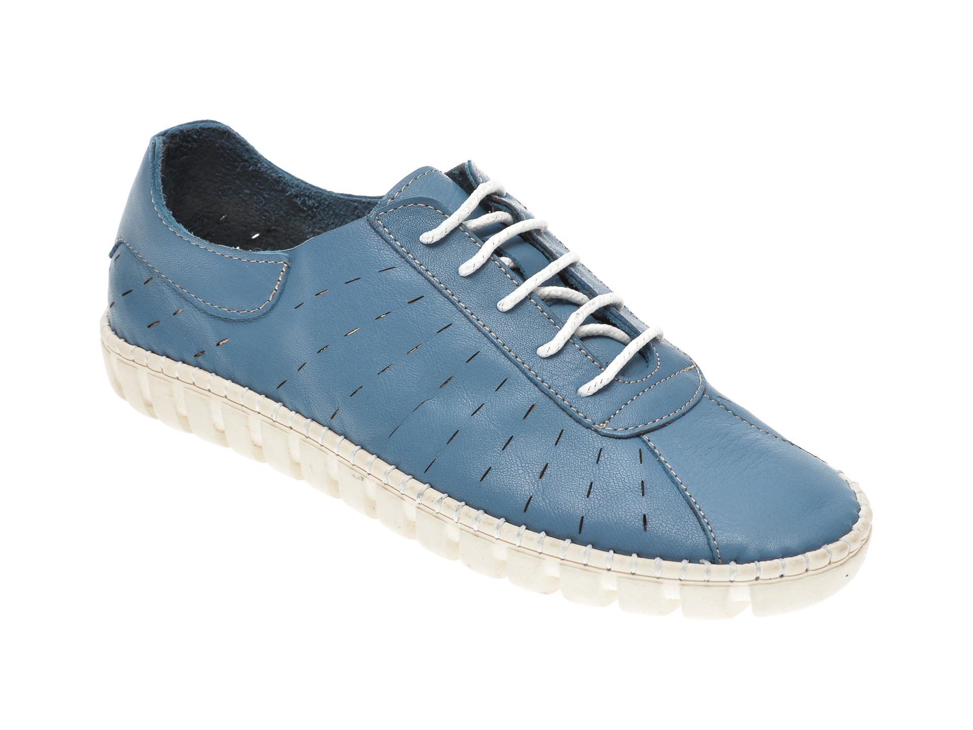 Pantofi PAVARELLA albastri, 6020, din piele naturala