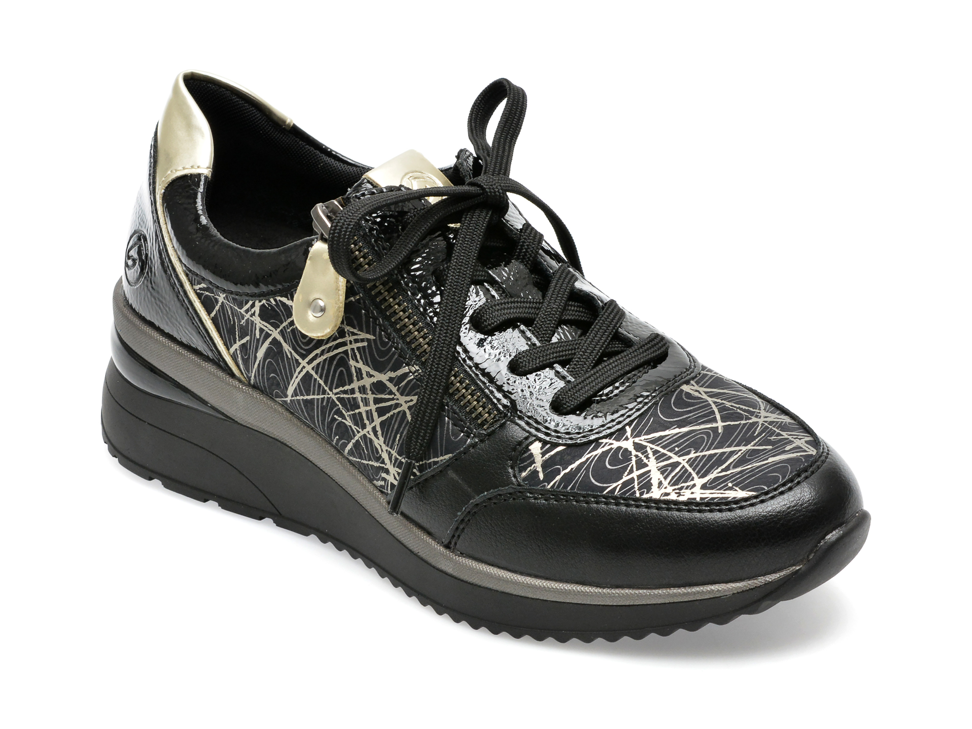 Pantofi REMONTE negri, D2400, din piele ecologica /femei/pantofi imagine noua