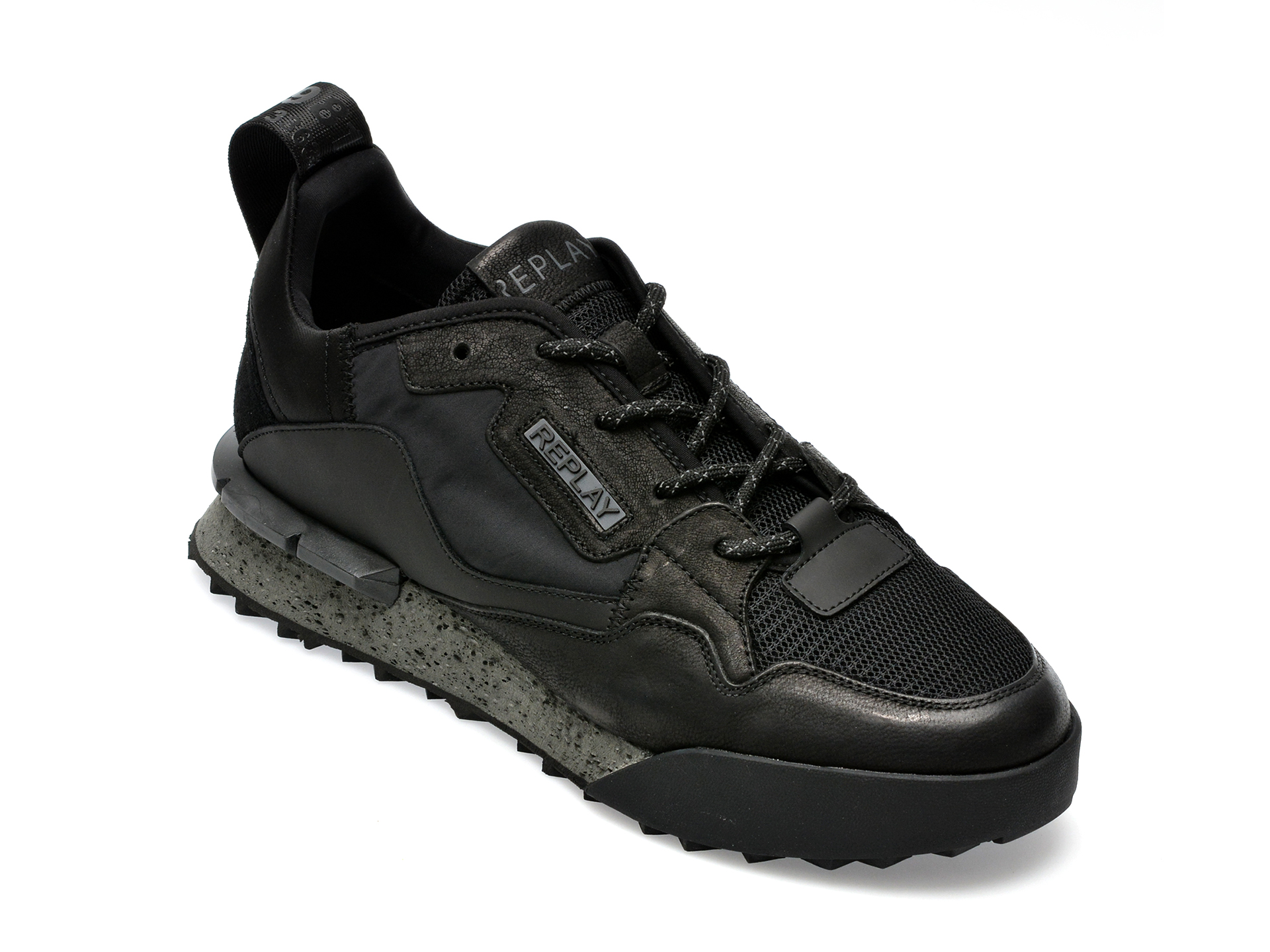 Pantofi REPLAY negri, MS1P28L, din piele naturala /barbati/pantofi