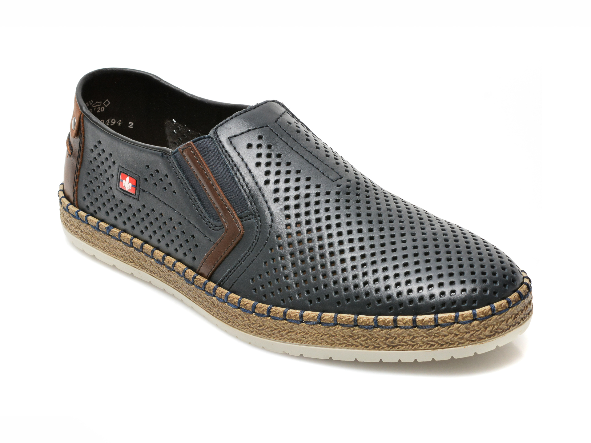 Pantofi RIEKER bleumarin, B5297, din piele naturala 2022 ❤️ Pret Super tezyo.ro imagine noua 2022