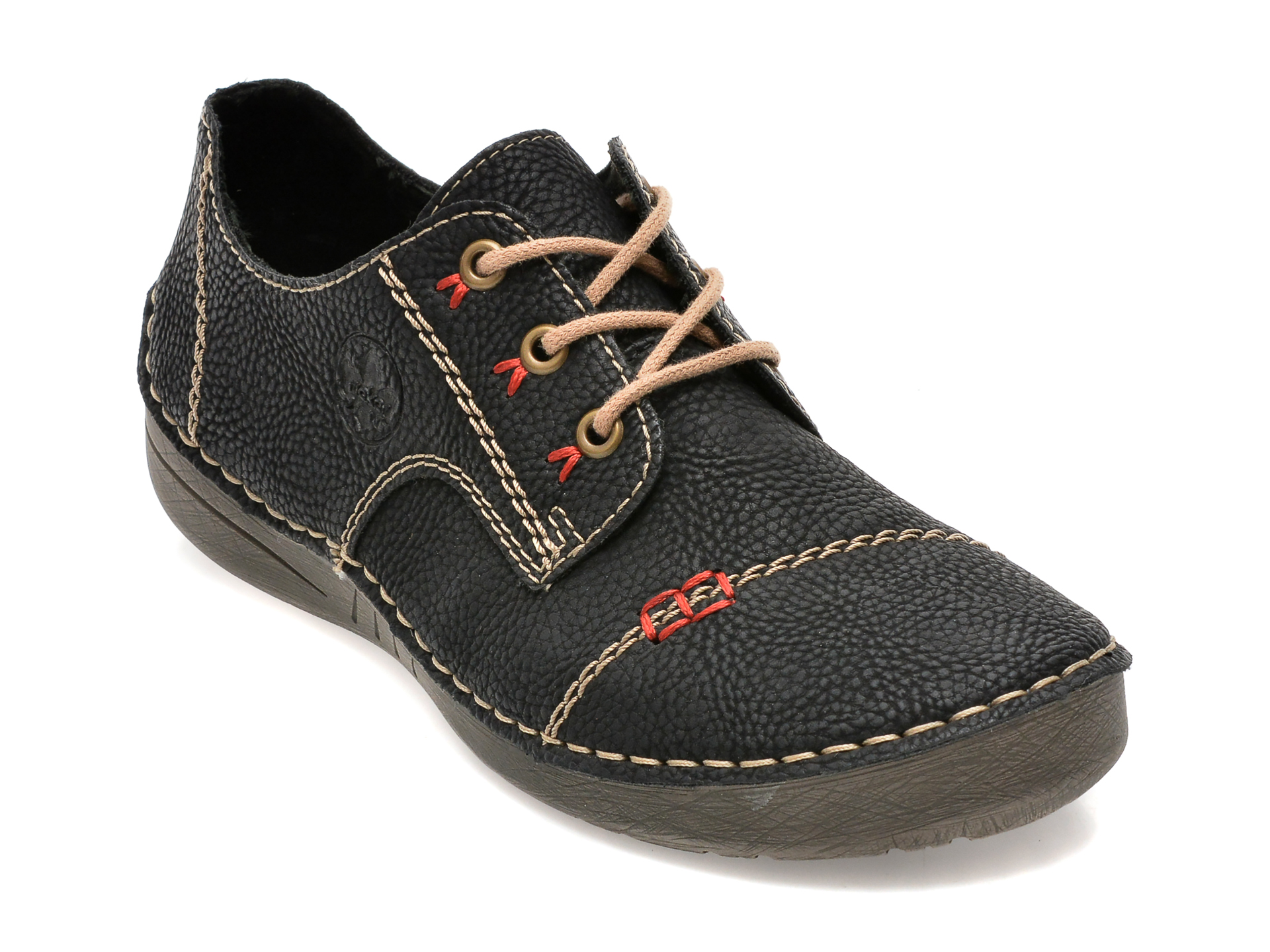 Pantofi RIEKER negri, 52520, din piele ecologica /femei/pantofi imagine noua