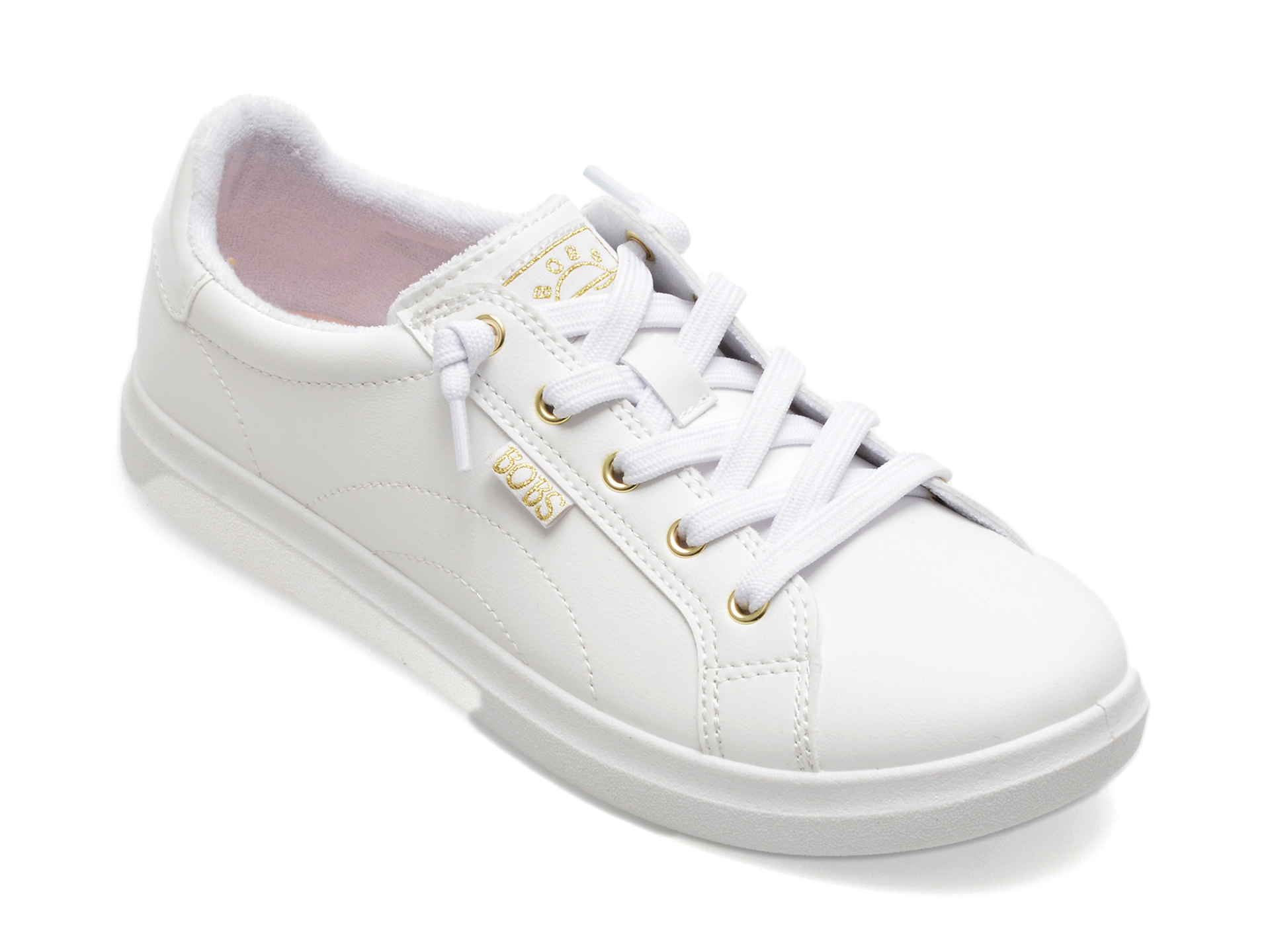 Pantofi SKECHERS albi, BOBS D VINE, din piele ecologica femei 2023-09-21
