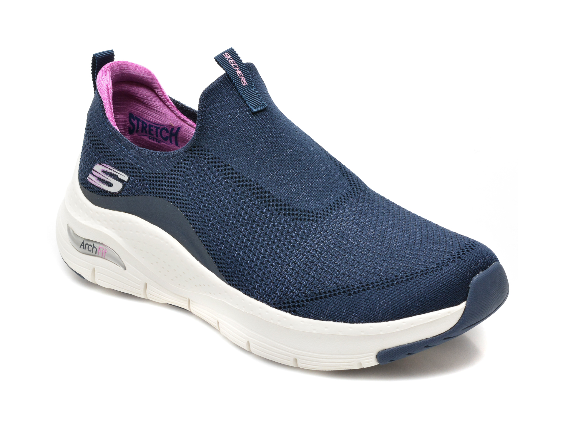 Pantofi SKECHERS bleumarin, ARCH FIT, din material textil Skechers imagine noua