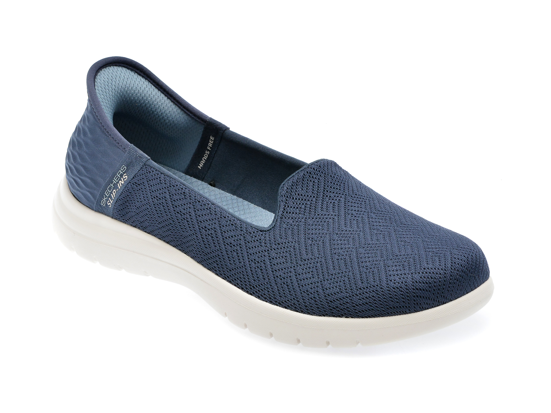 Pantofi SKECHERS bleumarin, ON-THE-GO FLEX, din material textil