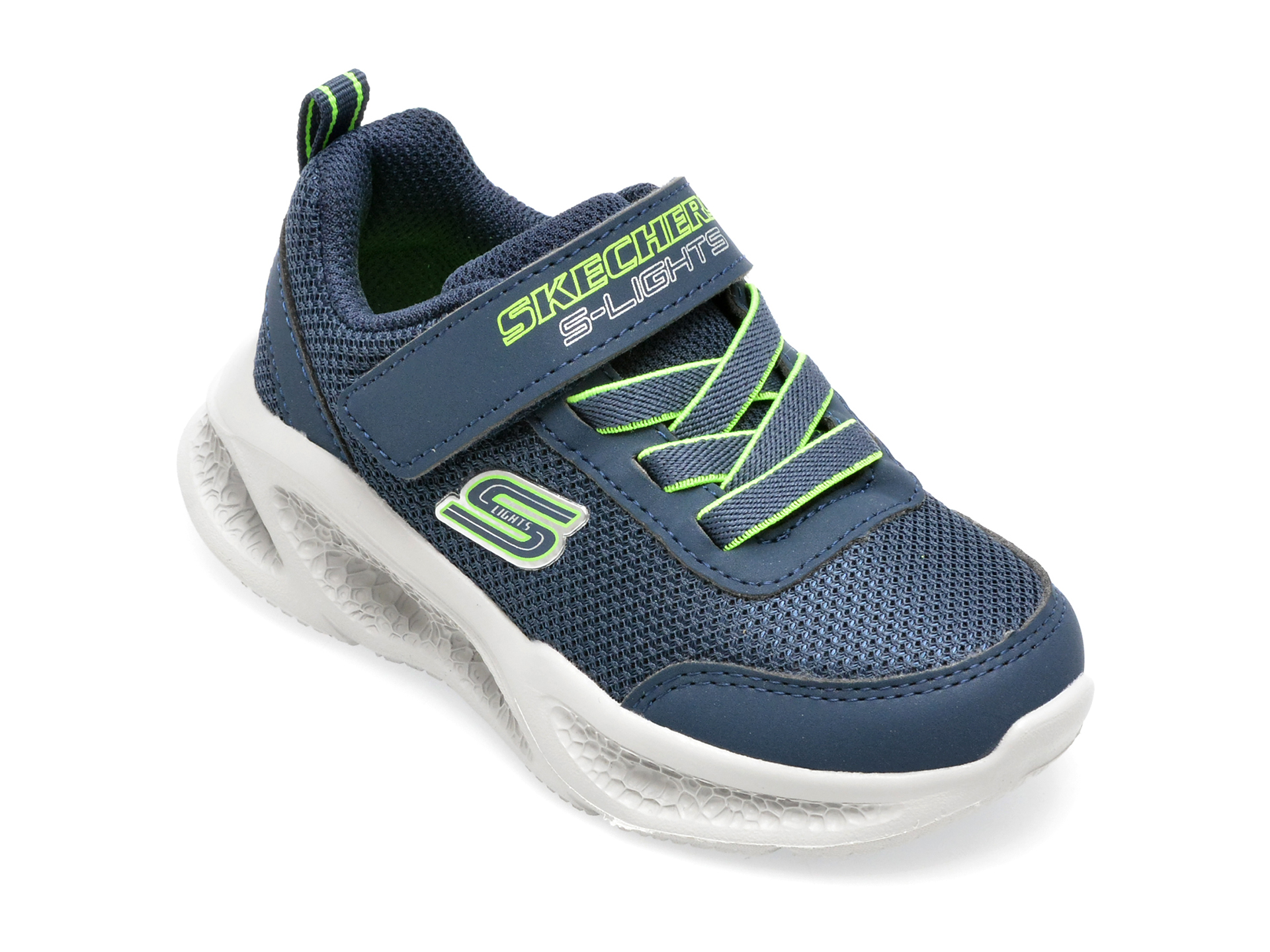 Pantofi SKECHERS bleumarin, SKECHERS METEOR-LIGH, din piele ecologica Skechers imagine noua 2022