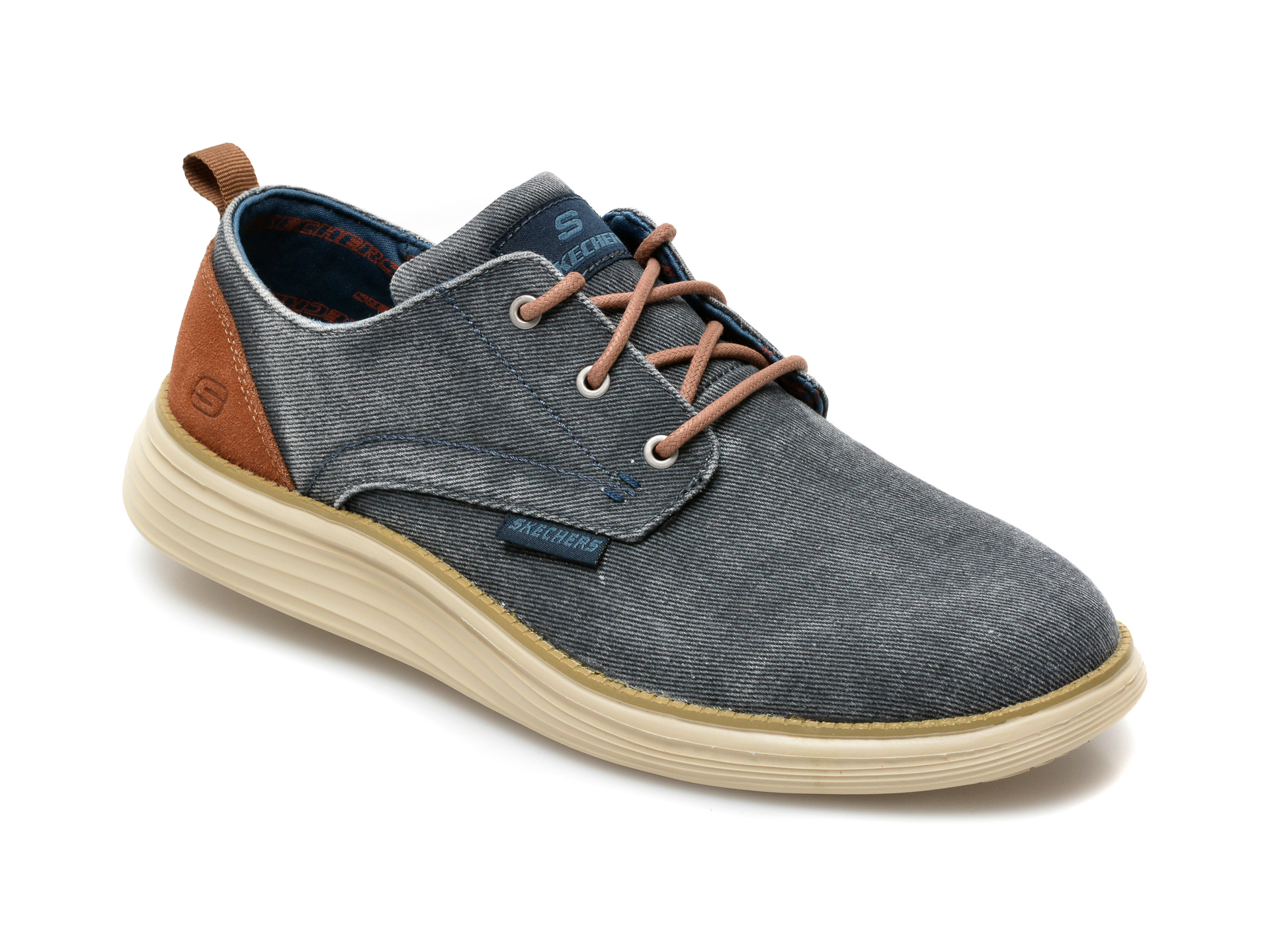 Pantofi SKECHERS bleumarin, Status 2.0 Pexton, din material textil