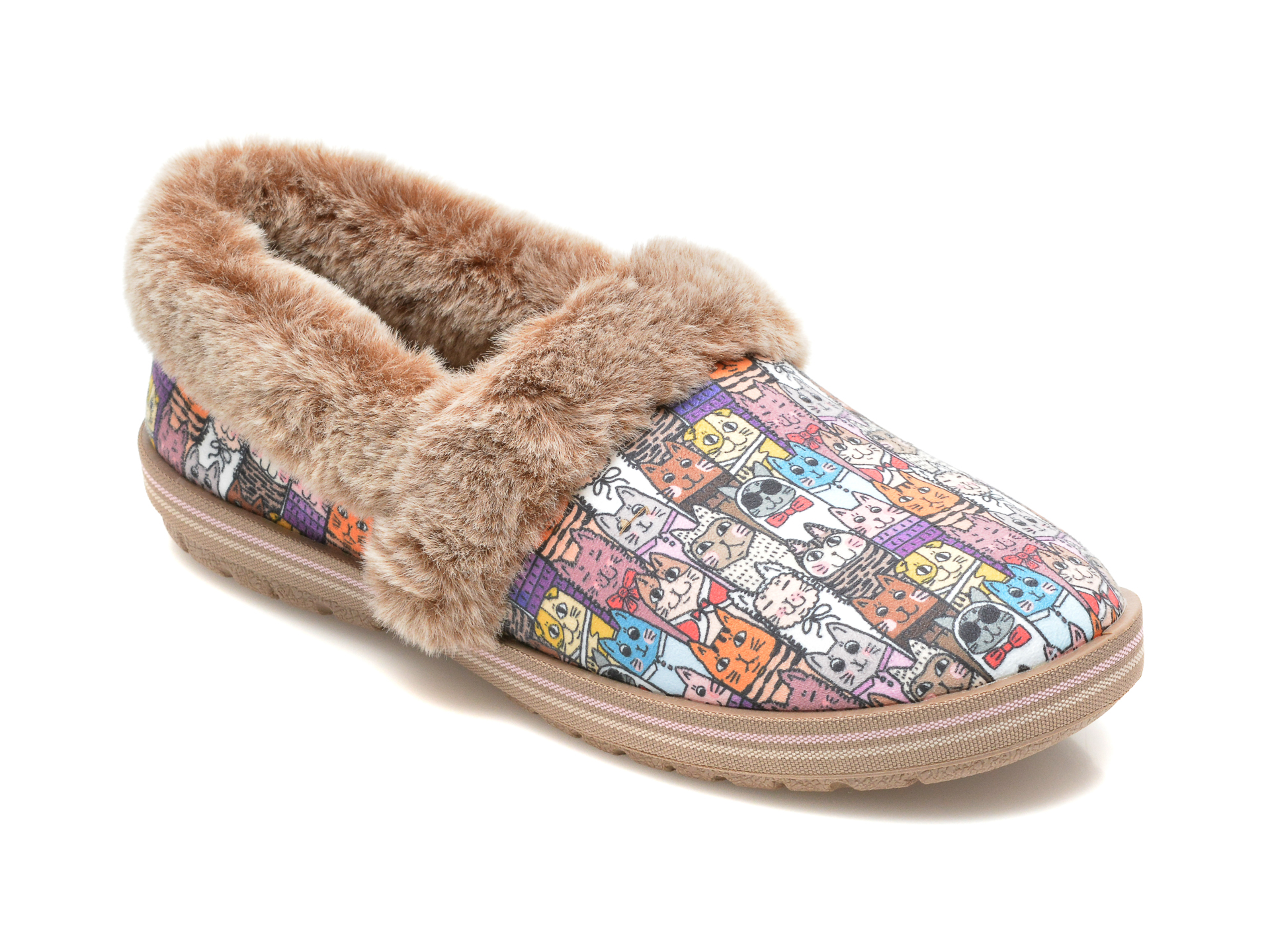 Pantofi SKECHERS multicolori, TOO COZY, din material textil Skechers imagine noua