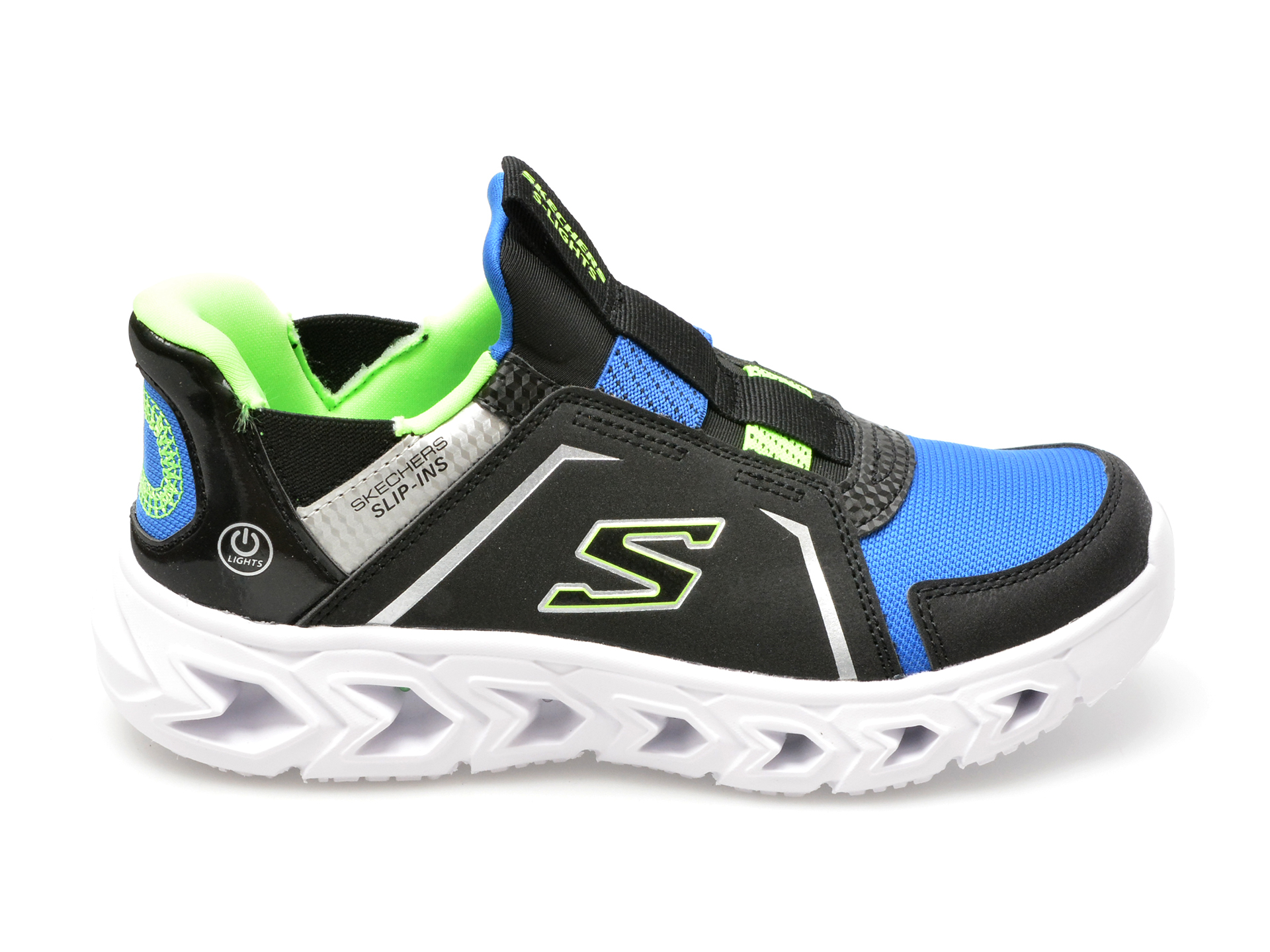 Pantofi SKECHERS negri, 403830L, din piele ecologica