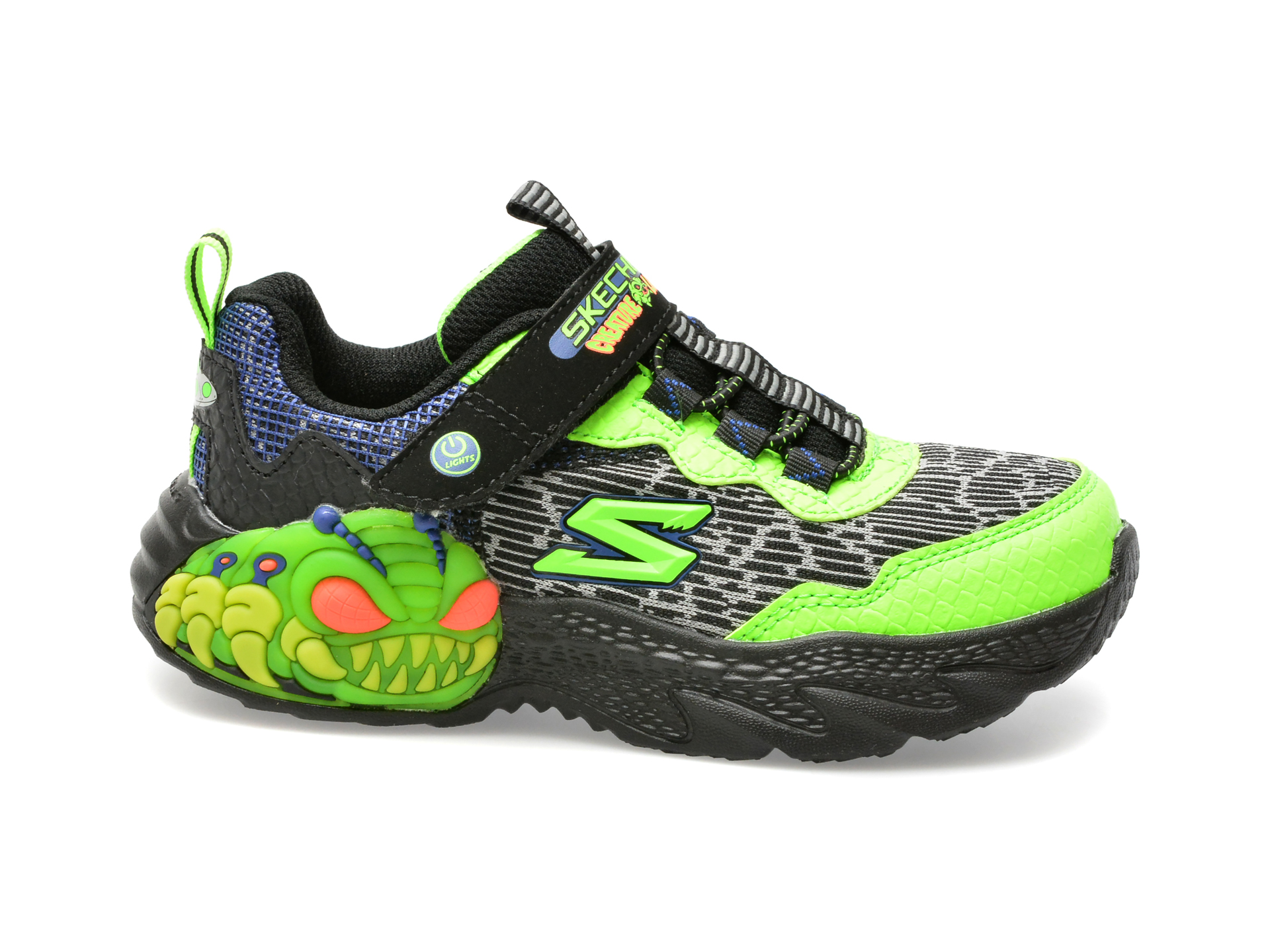 Pantofi SKECHERS negri, CREATURE-LIGHTS, din piele ecologica